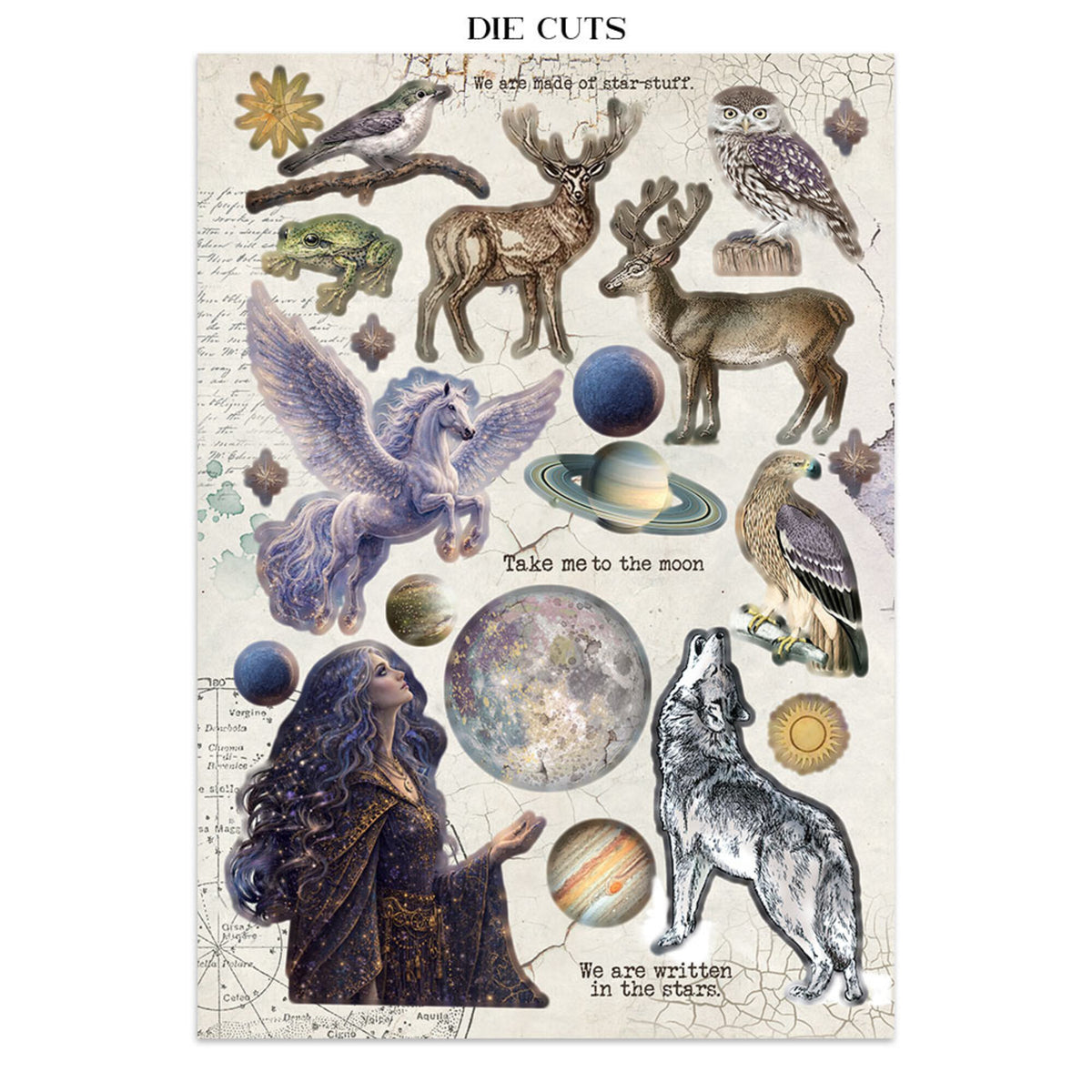 Stamperia - Cosmos Junk Journal Stickers, Backgrounds, Cut-Outs by Cristina Radovan