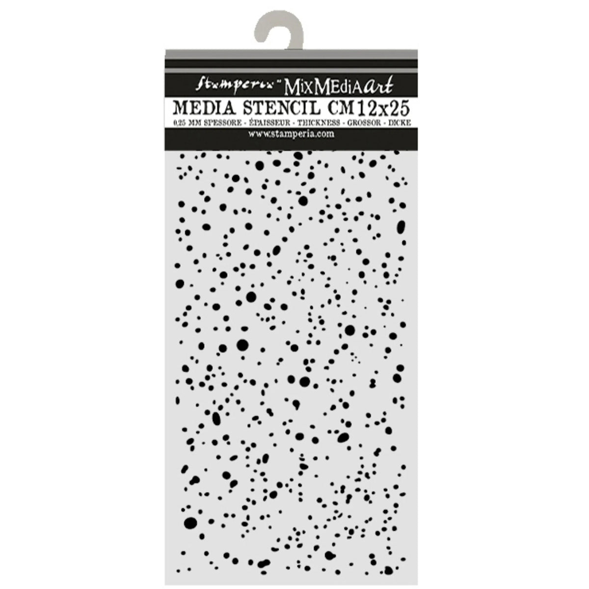 Stamperia - Cosmos - Thick Stencils 12x25cm - Ink Spots by Cristina Radovan
