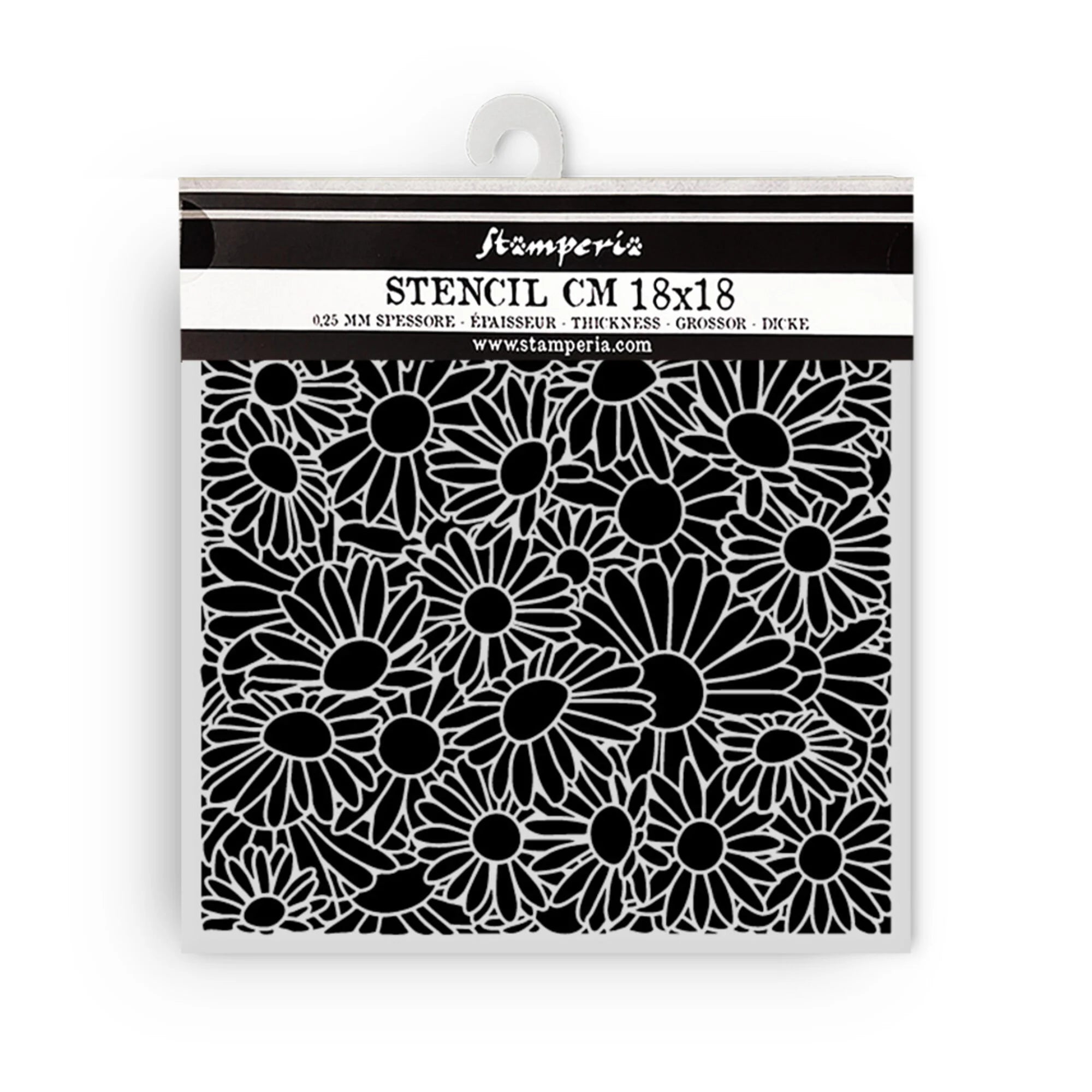 Stamperia - Daisy Art - Stencil - Daisies Pattern 18 x 18cm
