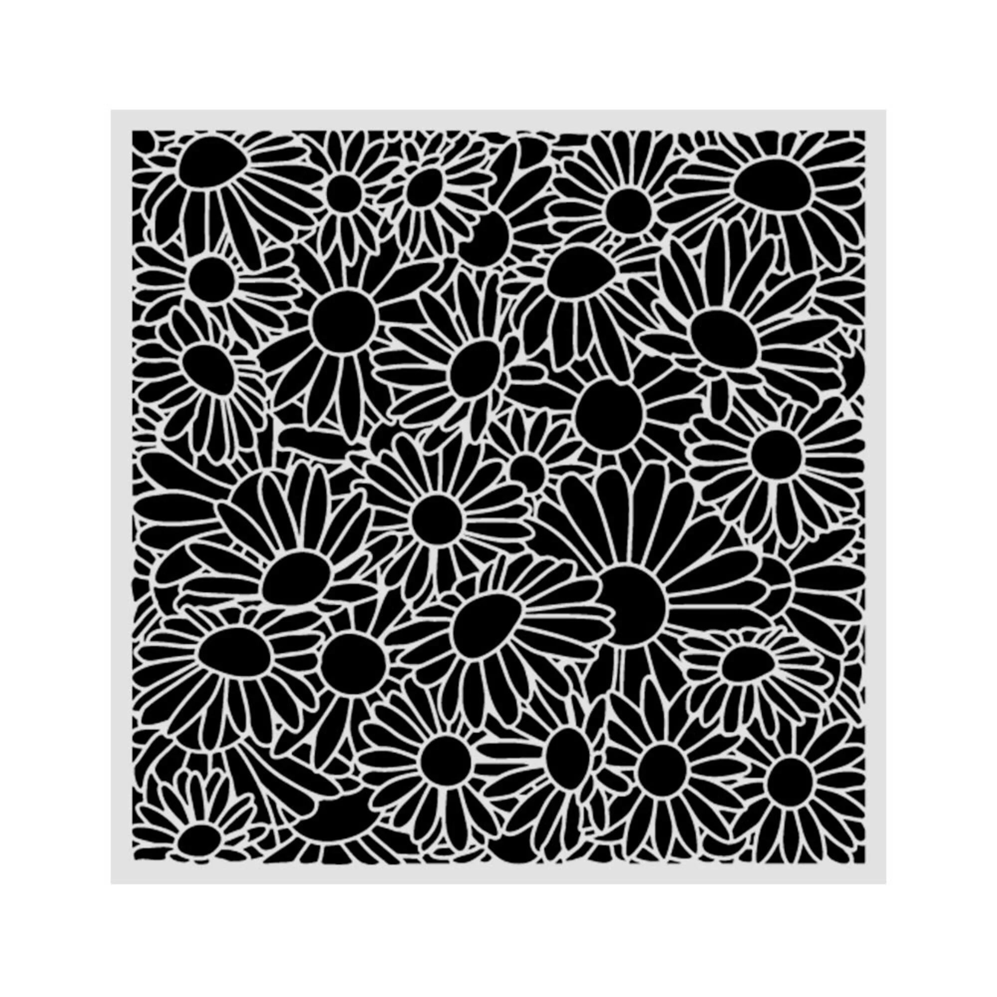 Stamperia - Daisy Art - Stencil - Daisies Pattern 18 x 18cm