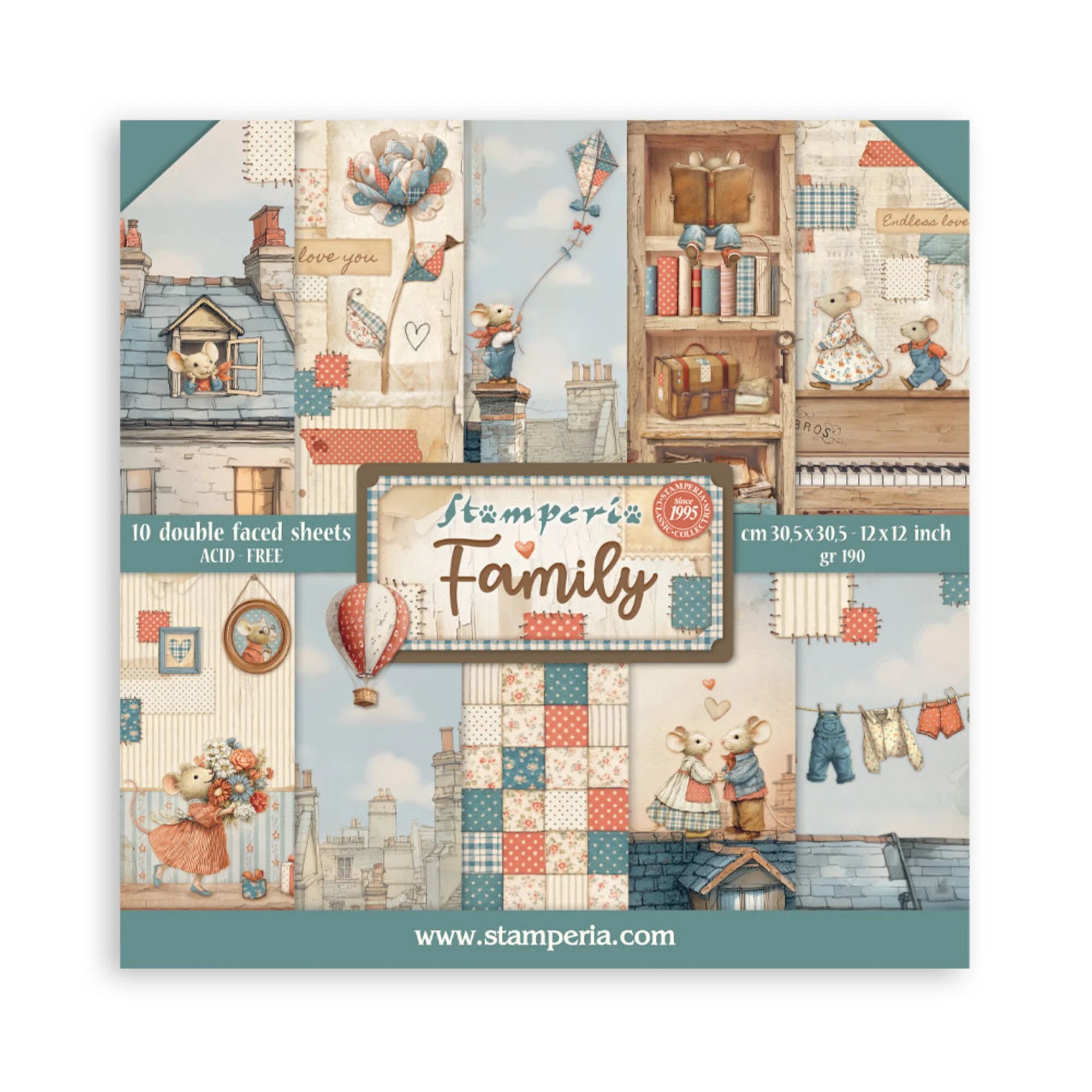 Stamperia - Family - Paper Pad 12 x 12" (10ark)