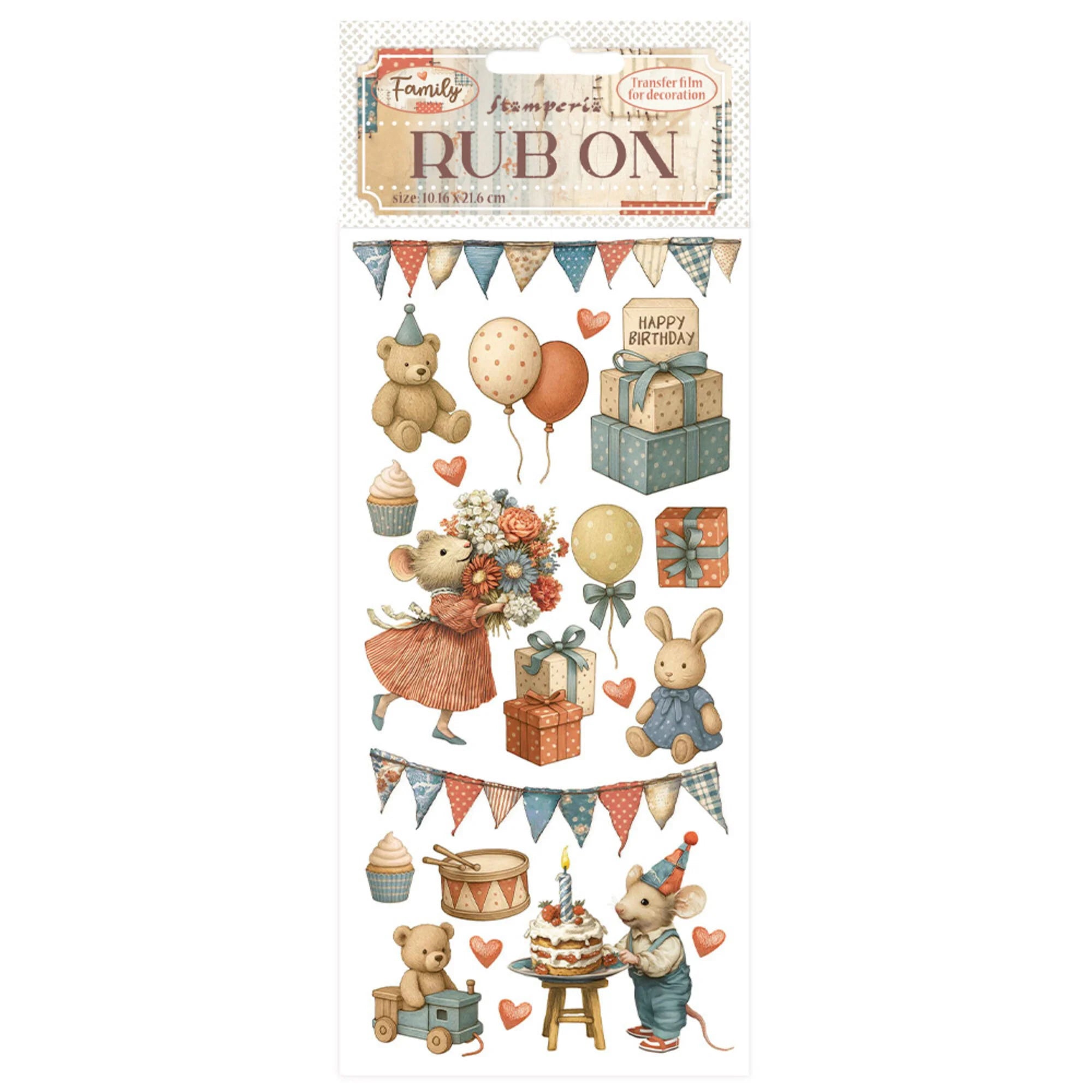 Stamperia - Rub Ons - Family - Party