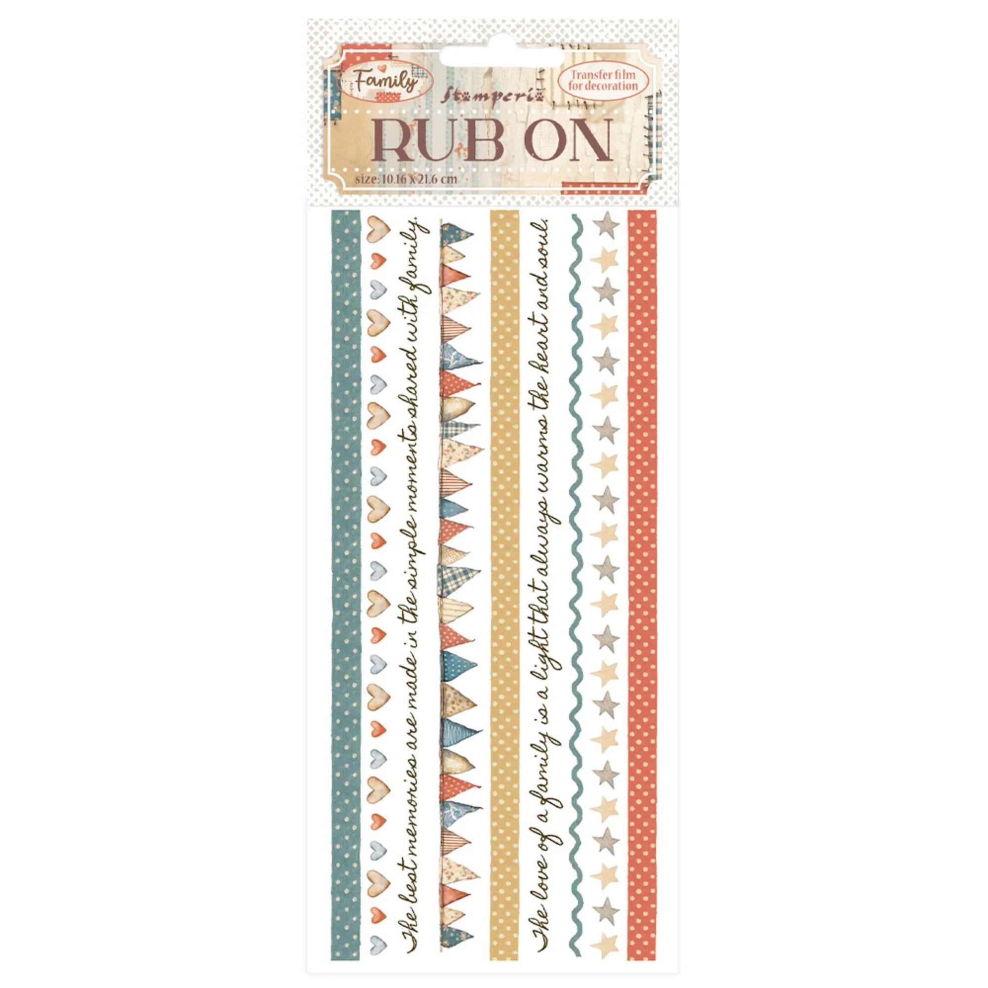 Stamperia - Rub Ons - Family - Stripes
