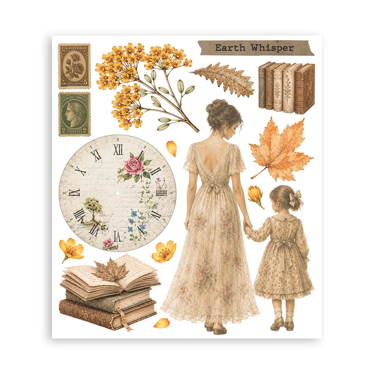 Stamperia - Flowers and Poems - Rub ons - 20,5 x 23 cm