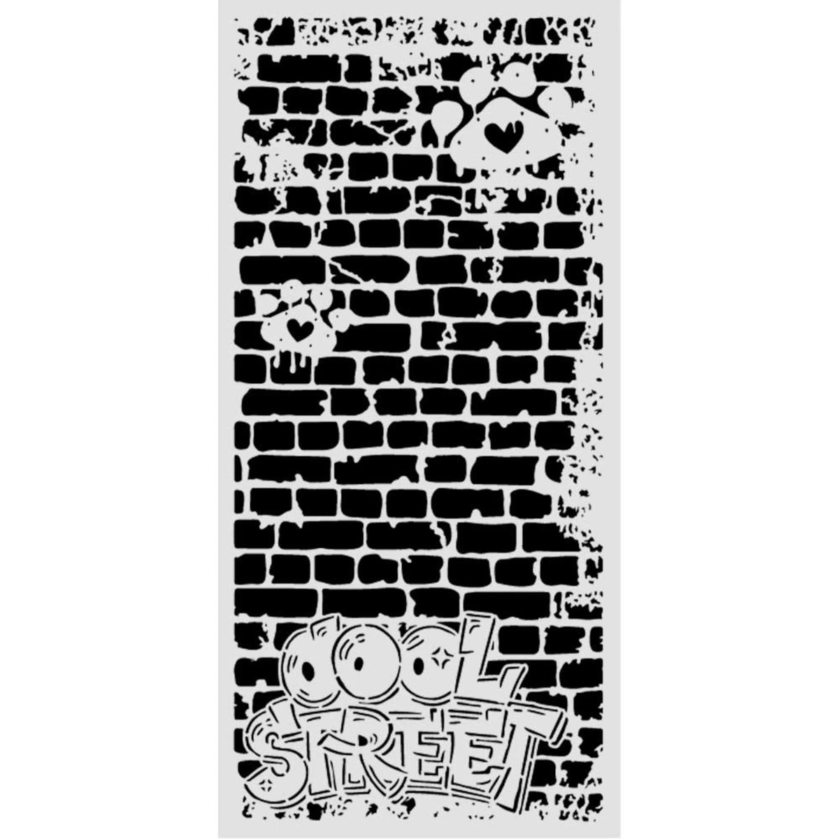 Stamperia - Furry Friends 2 - Thick Stencils 12x25cm - Cool Street Bricks by Antonis Tzanidakis