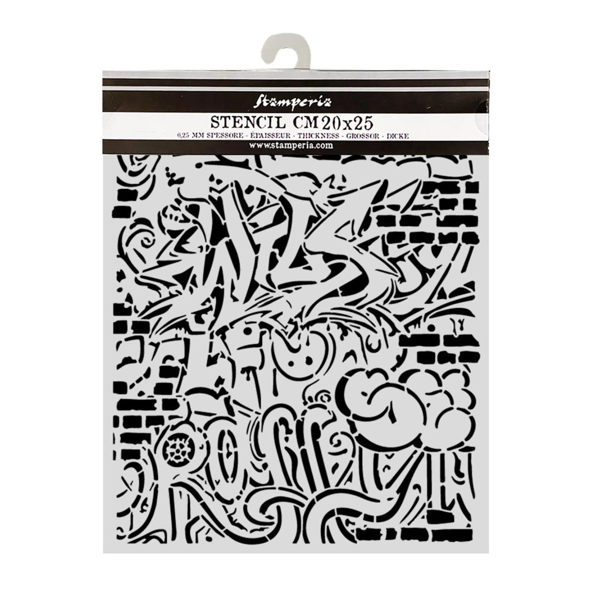 Stamperia - Furry Friends 2 - Thick Stencils 20x25cm - Graffiti by Antonis Tzanidakis