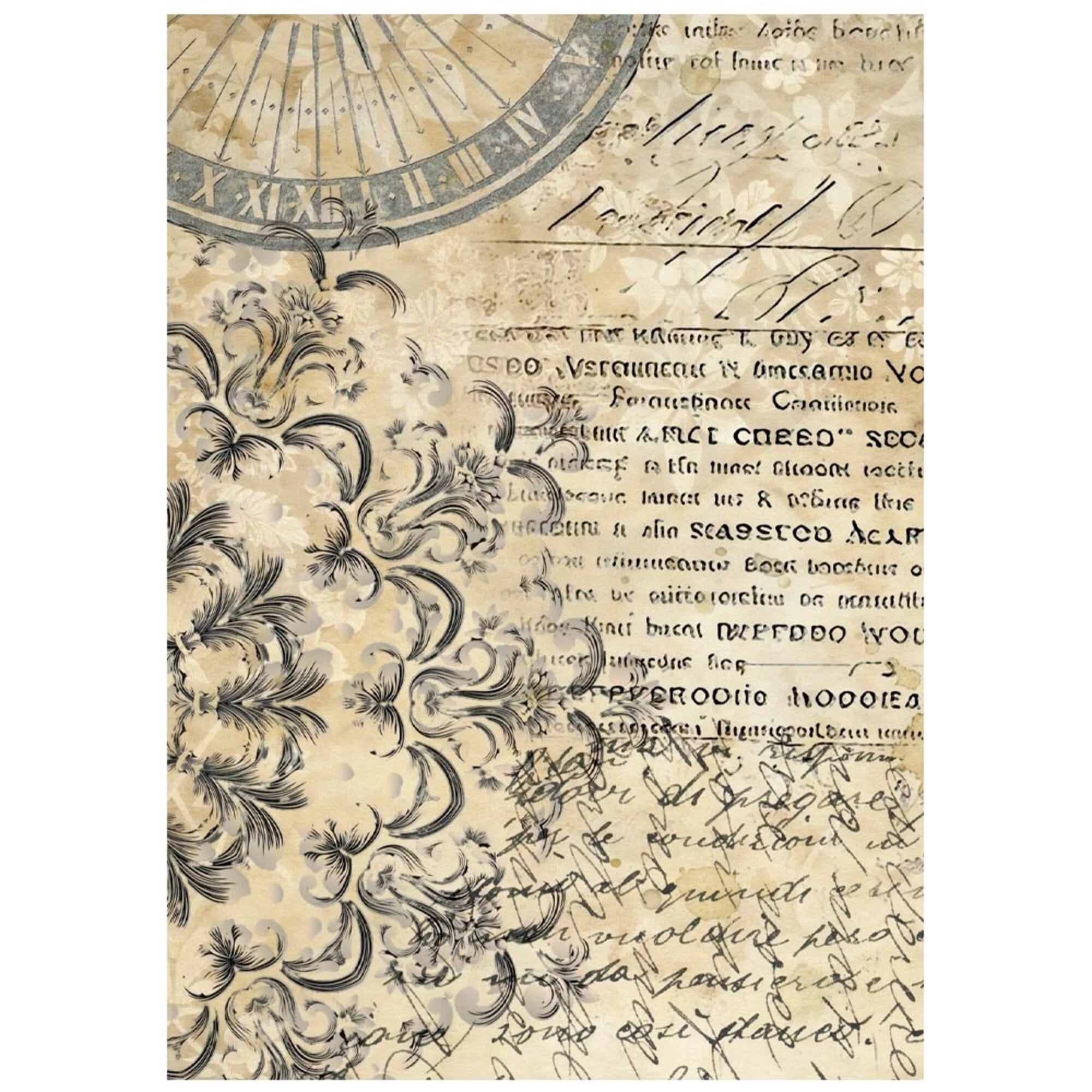 Stamperia - Gardens of Time - Mini Rice Paper - Backgrounds - A6