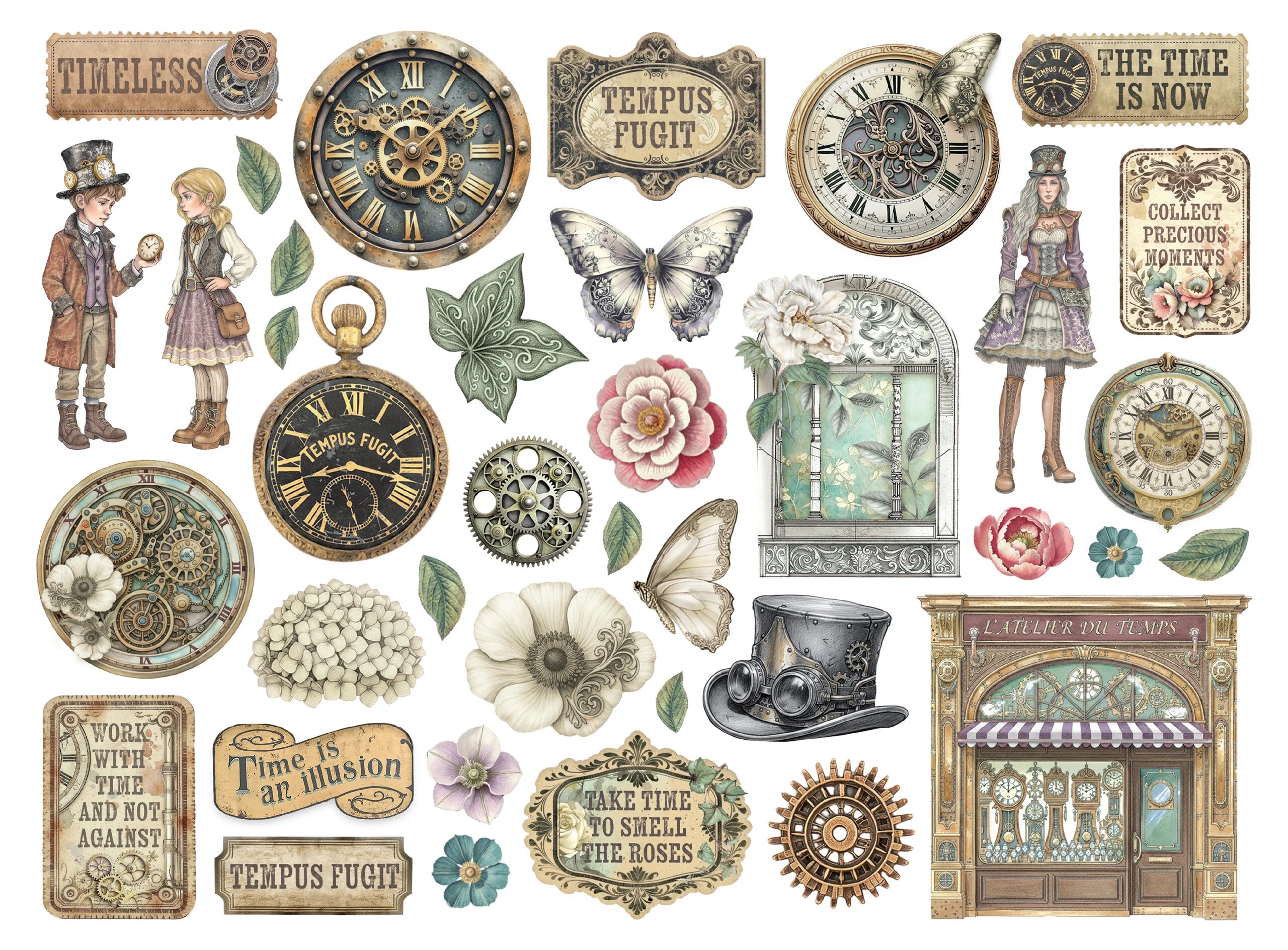 Stamperia - Gardens of time - Chipboard Die Cuts