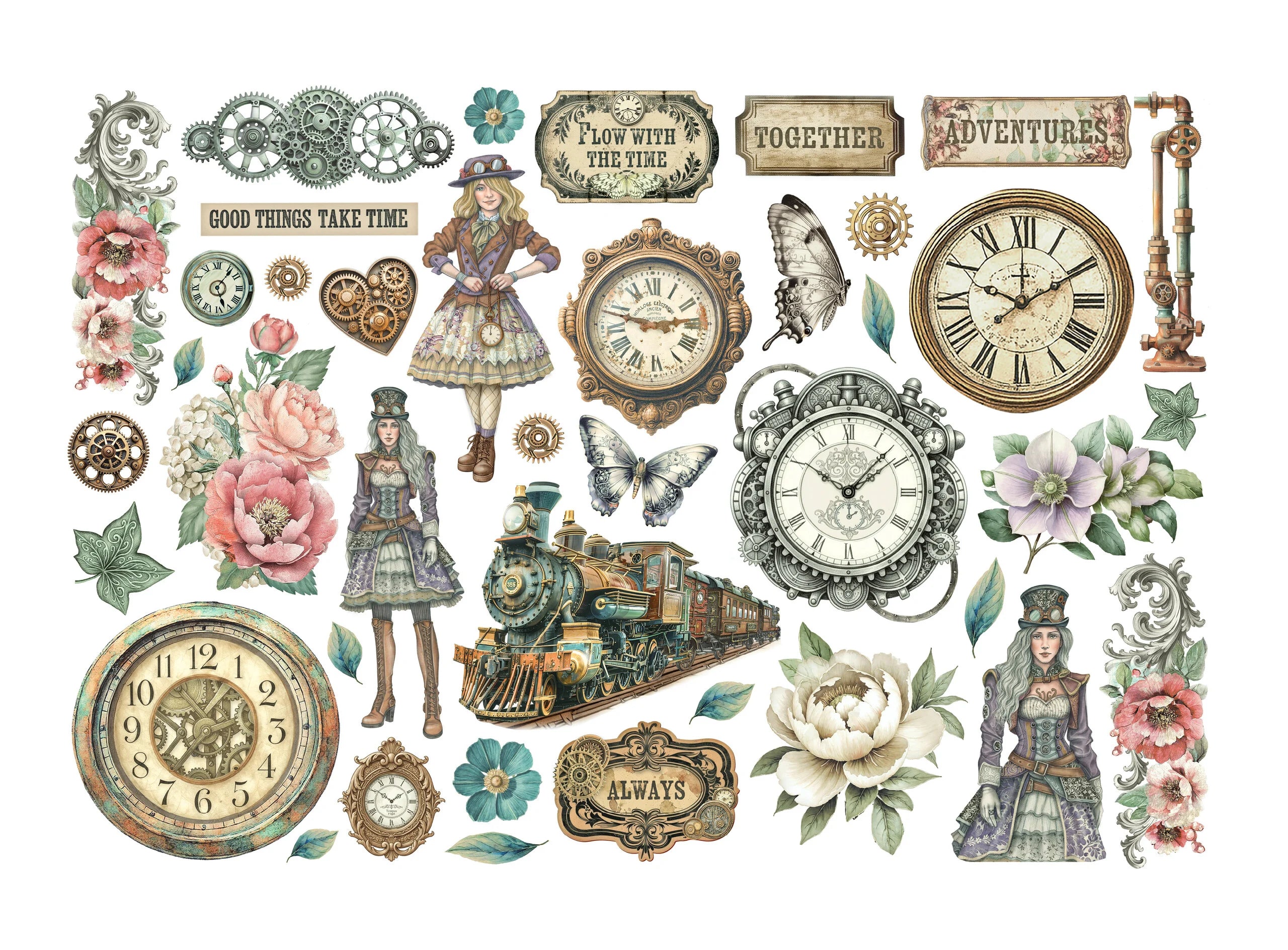 Stamperia - Gardens of time - Adhesive Ephemera