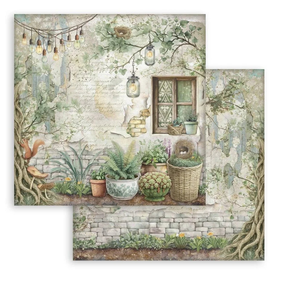 Stamperia - Herbarium Silvae - Paper Pad - 8 x 8" (10 sheets)