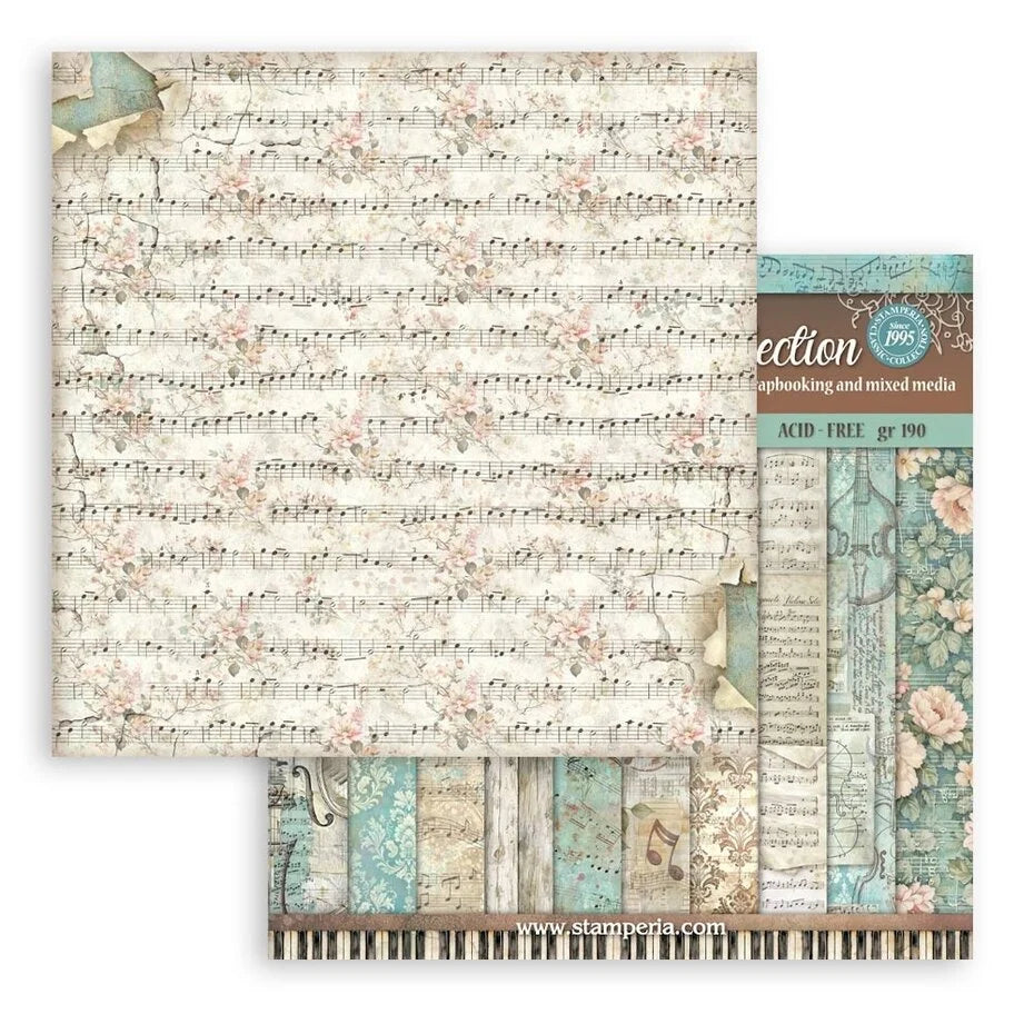 Stamperia - Symphony - Background Selection - Paper Pad - 12 x 12"