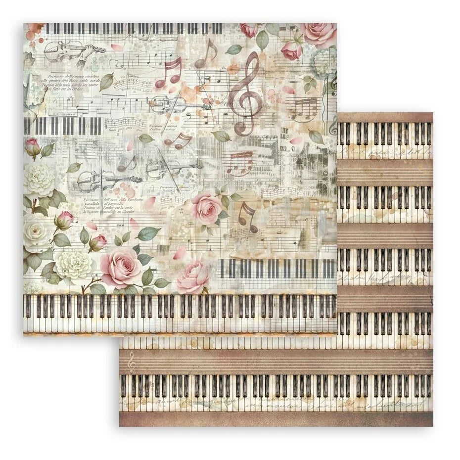 Stamperia - Symphony - Background Selection Paper Pad 8 x 8" (10ark)
