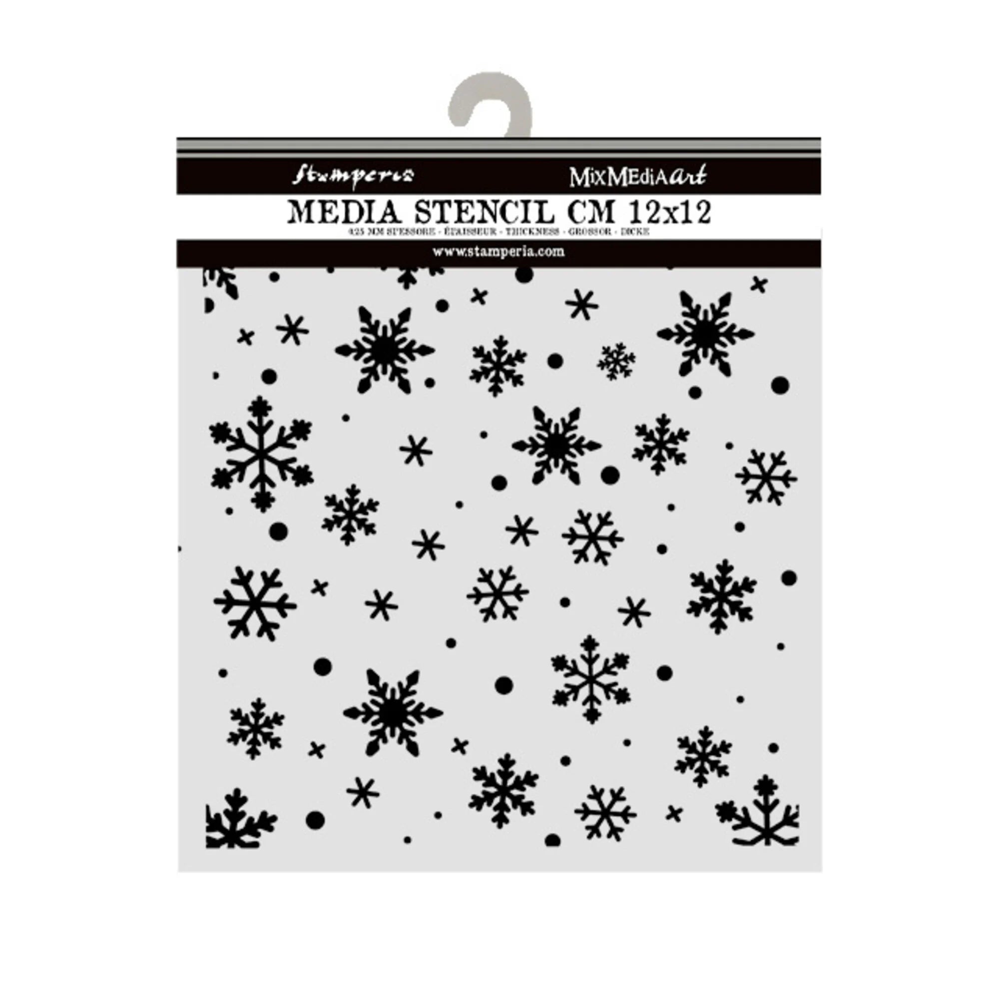 Stamperia - Stencil - Christmas Snowflakes pattern - 12x12cm
