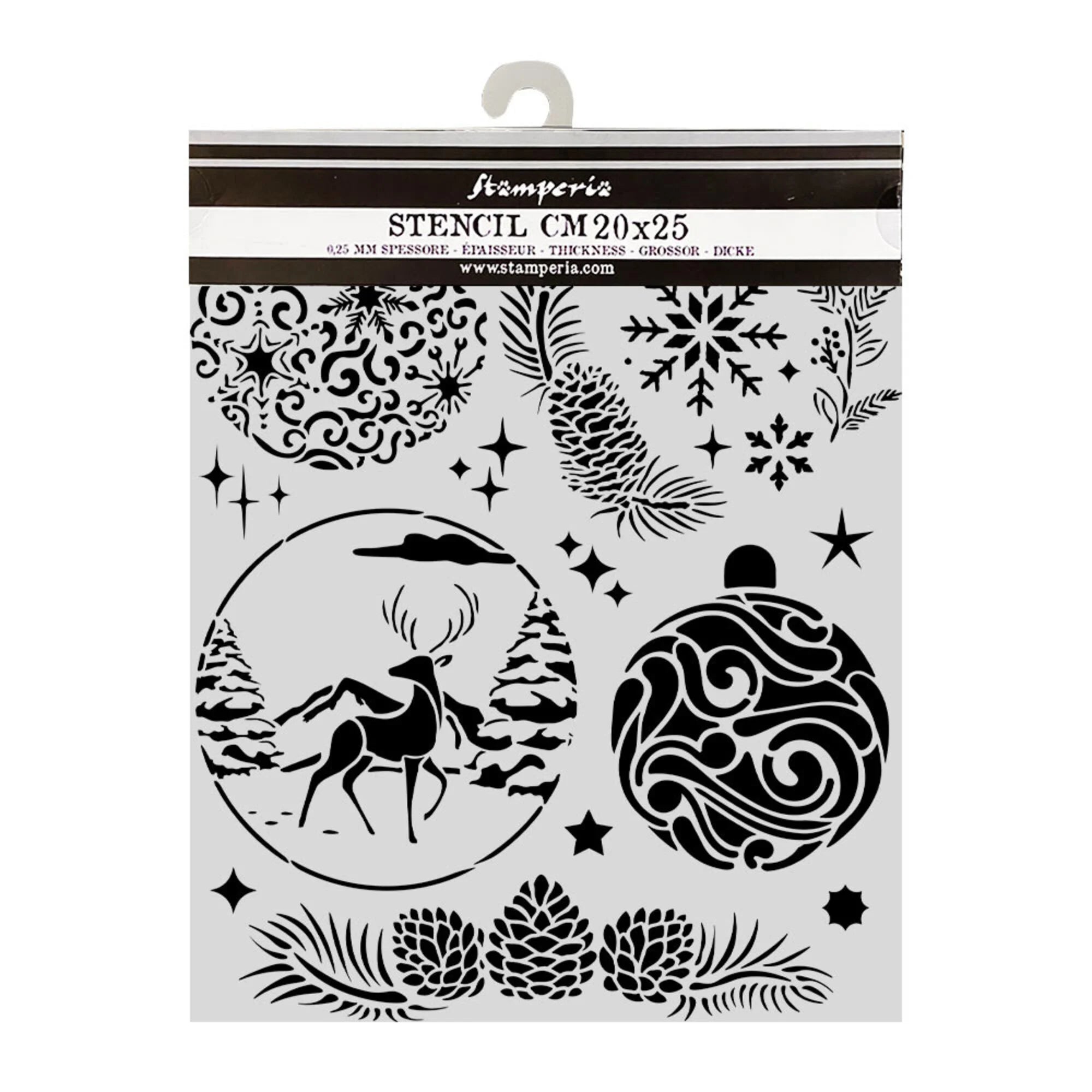 Stamperia - Stencil - Christmas Balls - 20 x 25 cm