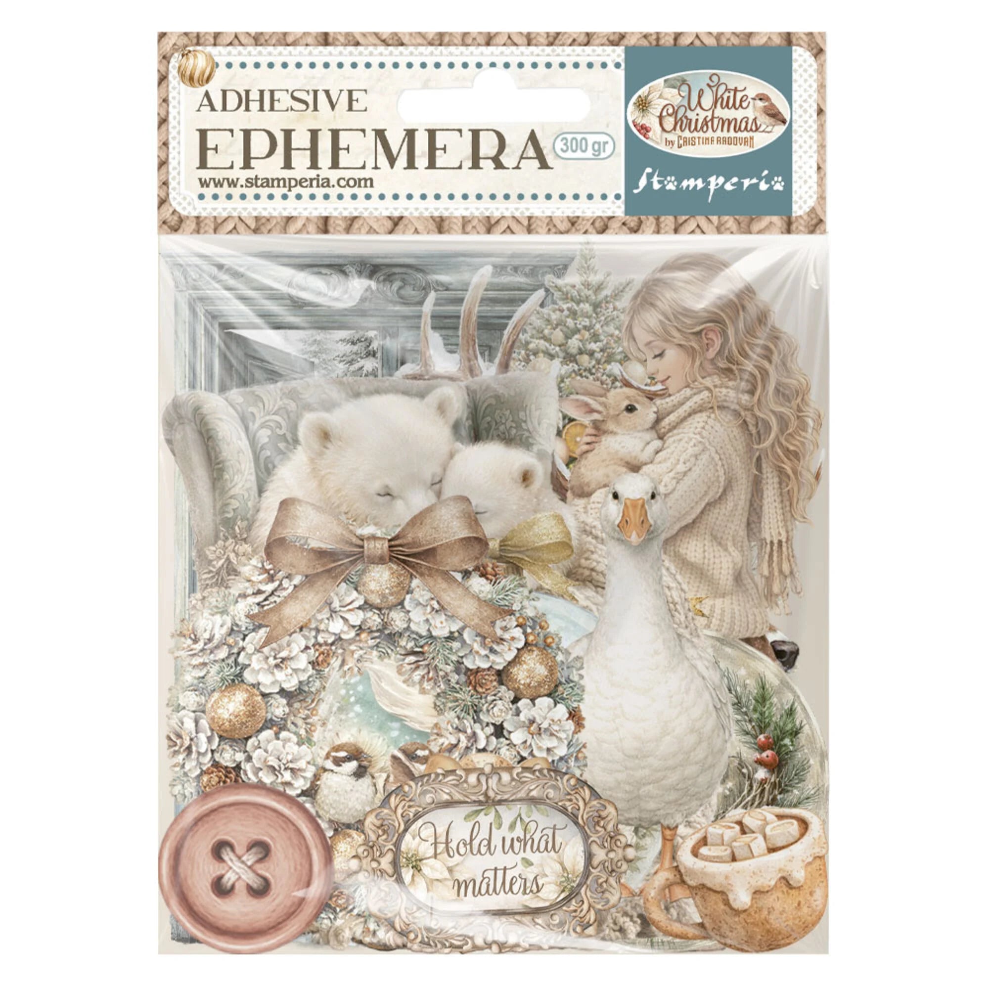 Stamperia - White Christmas - Adhesive Ephemera
