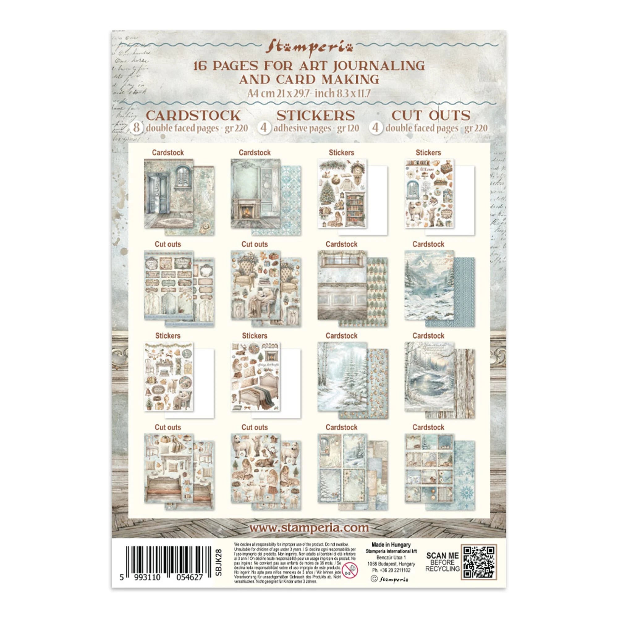 Stamperia - Junk Journal - White Christmas - A4