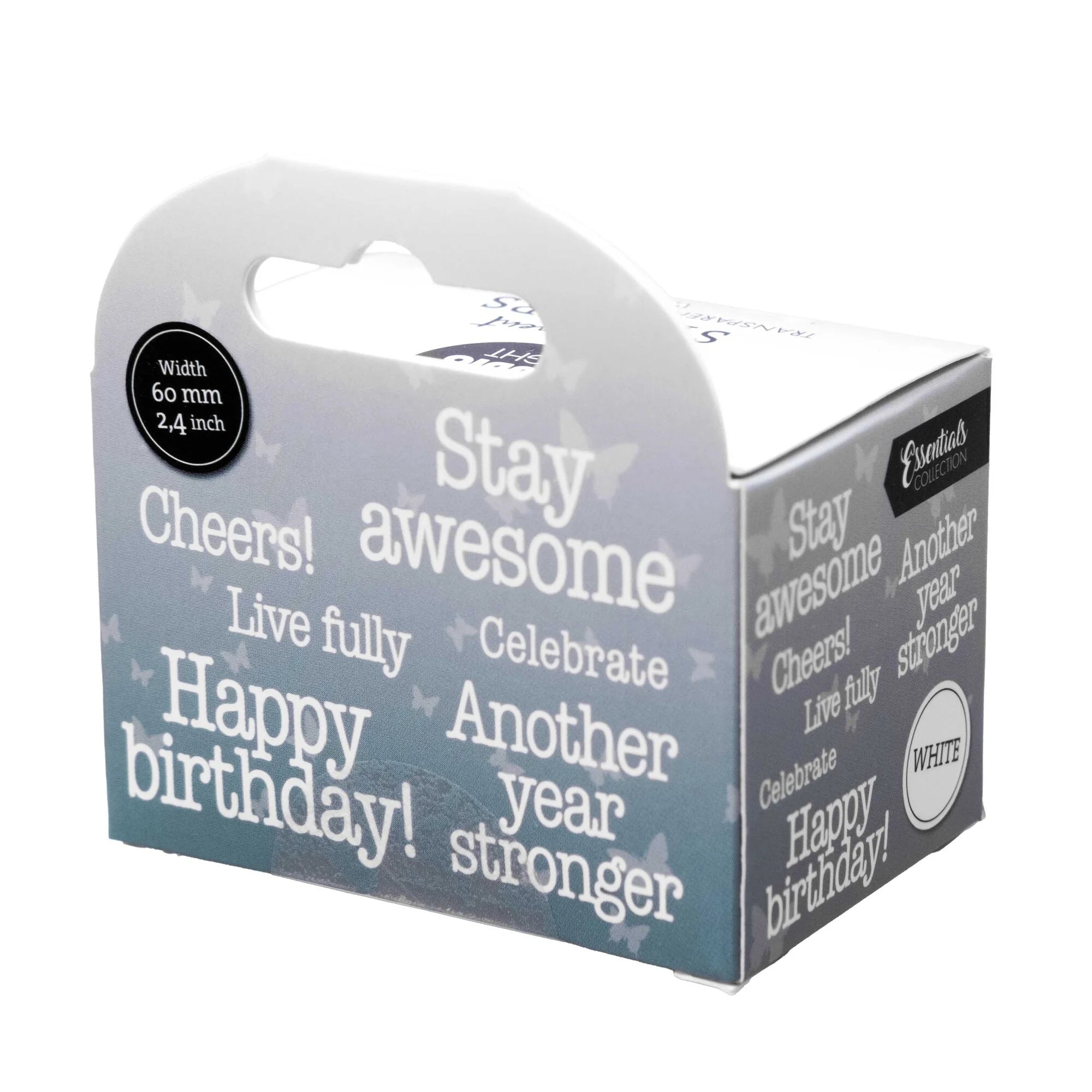 Studiolight - Transparent stickers on roll - Another year stronger - White