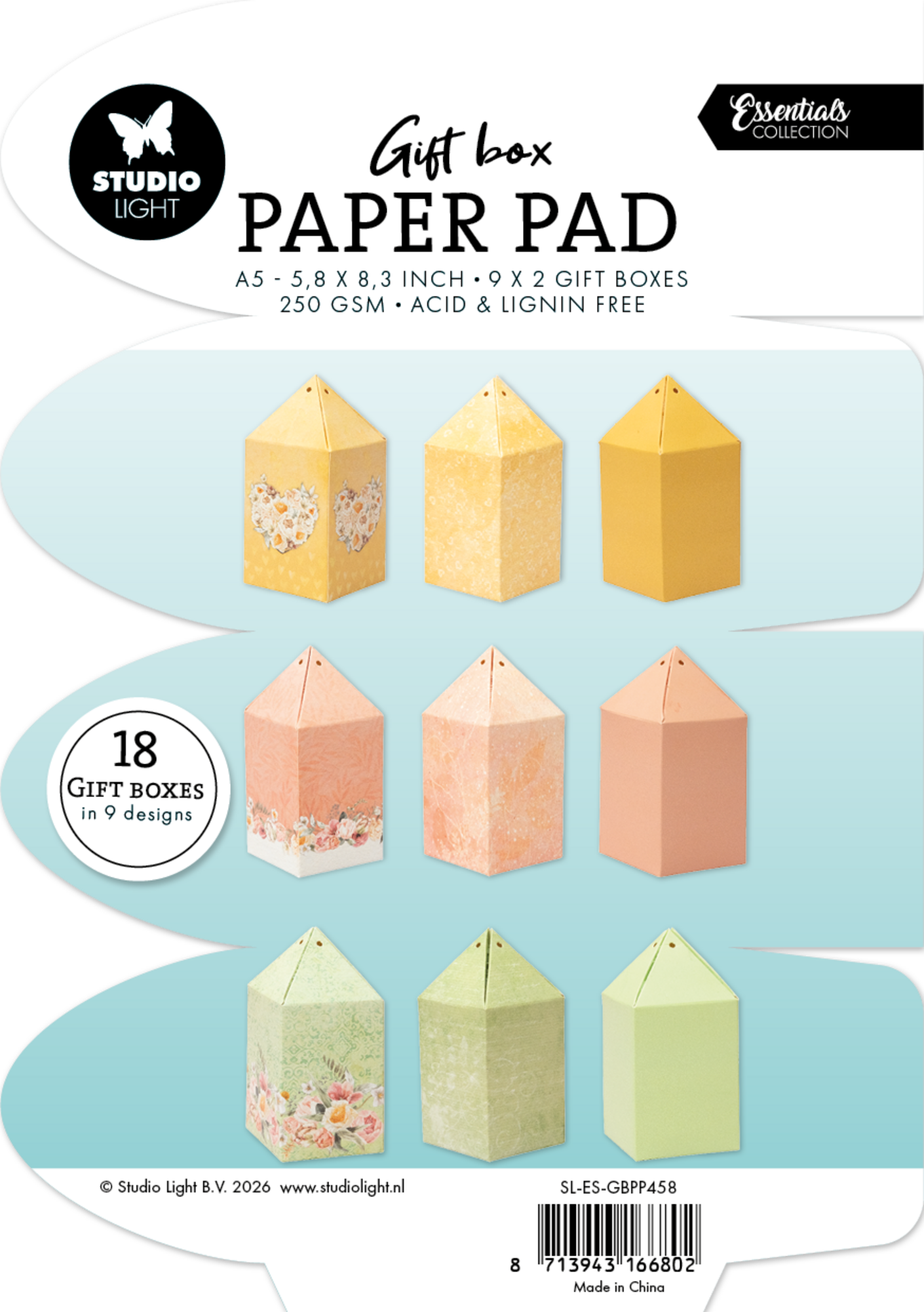 Studio Light Paper Pad - Candybox Gift Box Paper Pad - A5