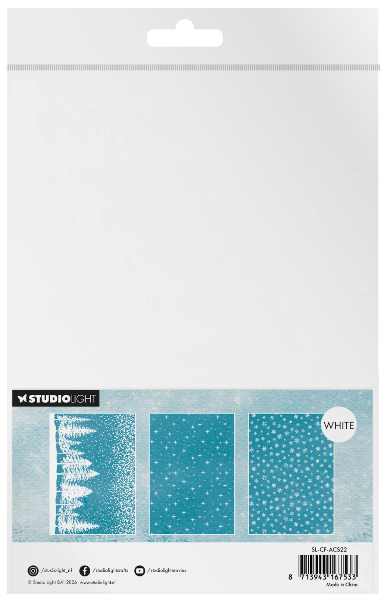 Studio Light - Christmas Forest -A5 Acetate sheet - Snow & Landscape