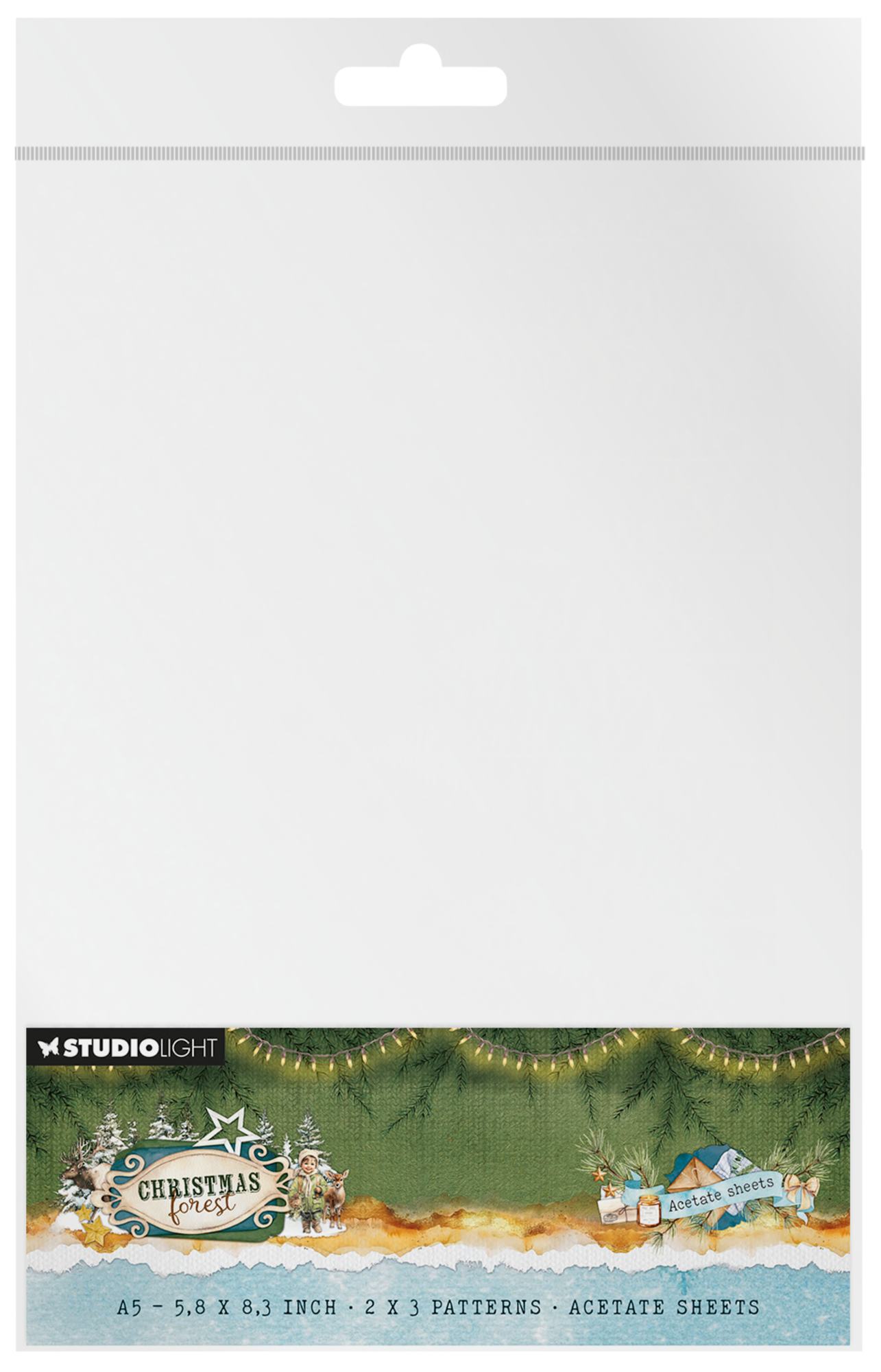 Studio Light - Christmas Forest -A5 Acetate sheet - Snow & Landscape