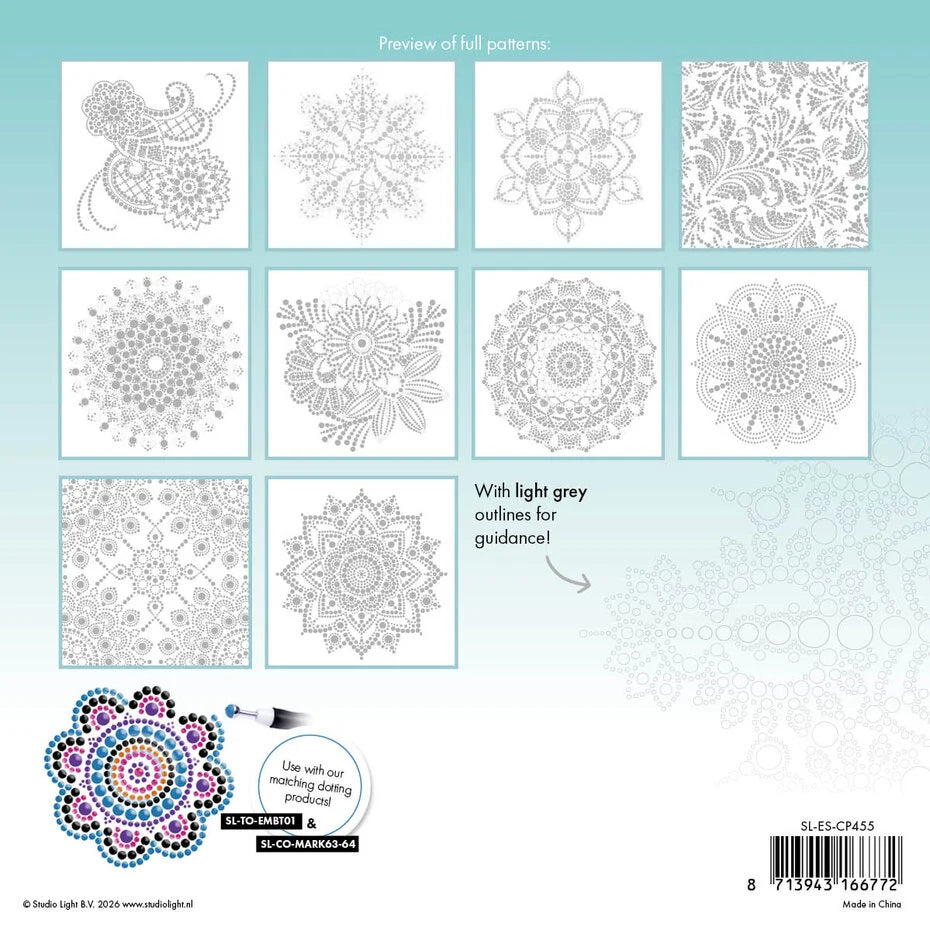 Studiolight - Dot Mandelas & Patterns - Coloring Paper Pad