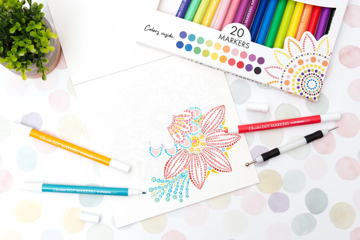 Studiolight - Dot Mandelas & Patterns - Coloring Paper Pad