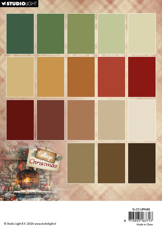 Studiolight - Cottage Christmas - A5 Paper Pad - Unicolor