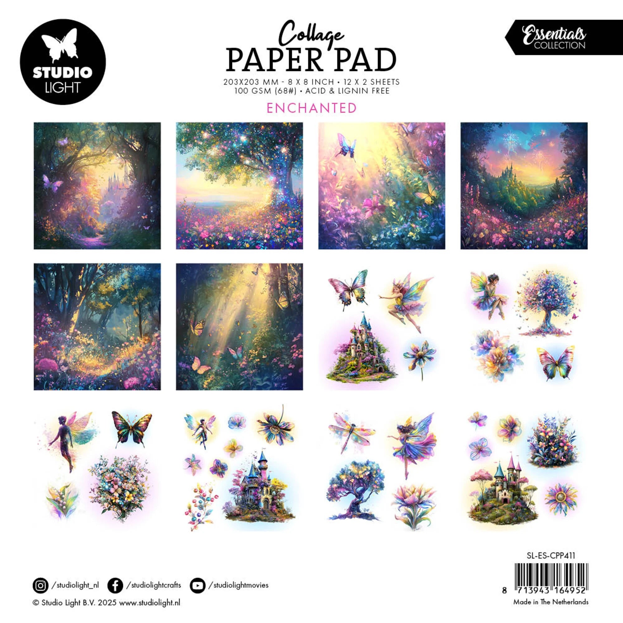 Studiolight - Enchanted - Paper Pad - 8 x 8"