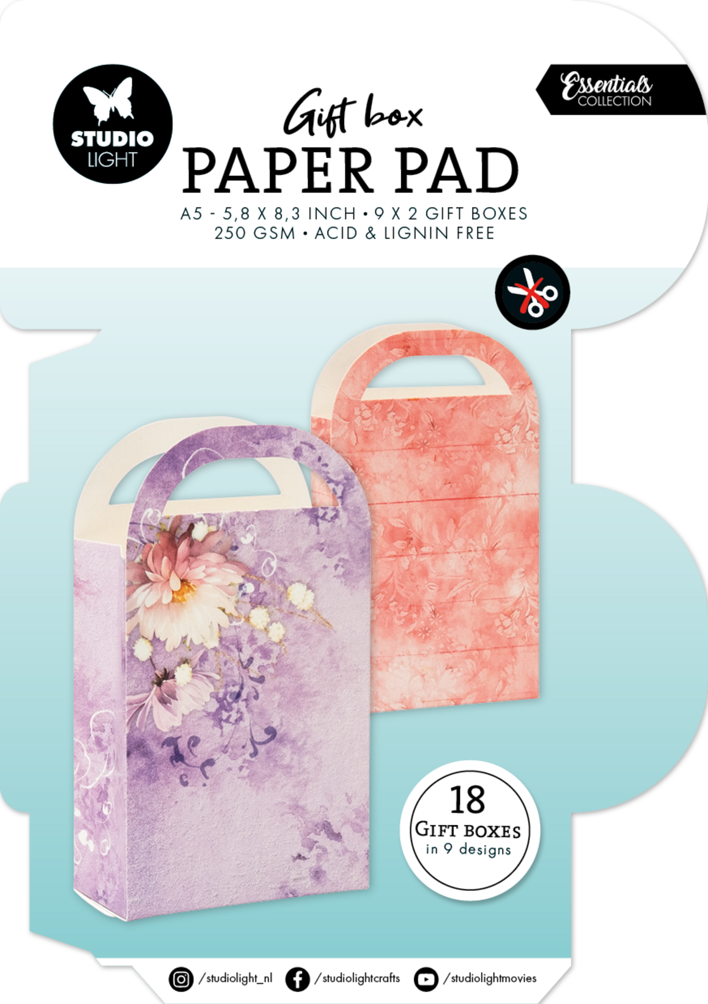 Studio Light Paper Pad - Giftbag Gift Box Paper Pad - A5