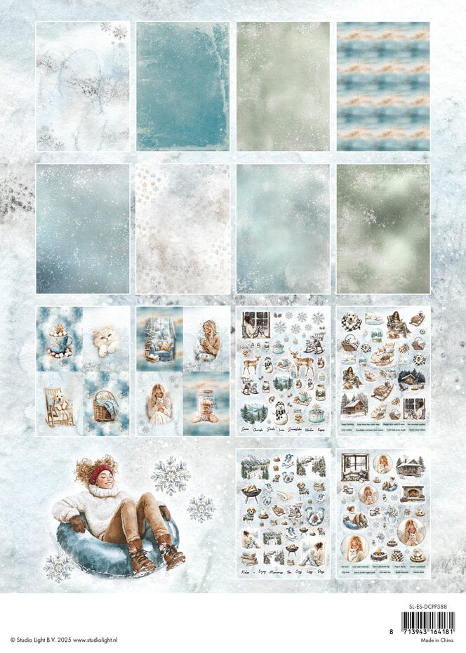 Studio Light Paper Pad - Die-Cut Paper Pad - Snowy Winter Days - A4