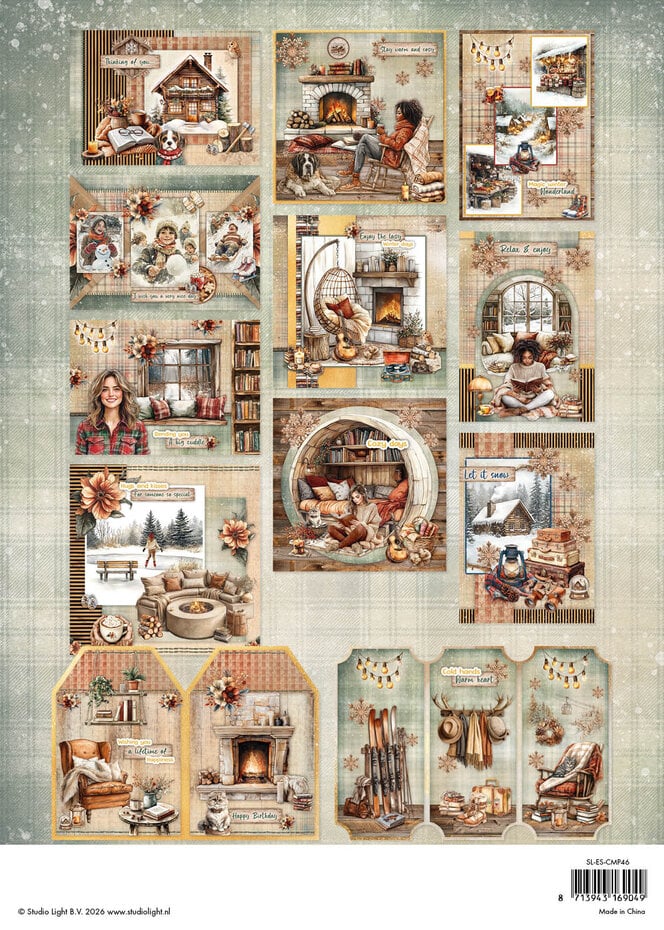 Studio Light - Warm Winter - Cardmaking Paper Pad - A4