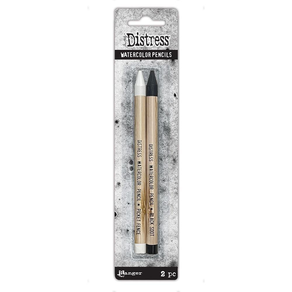 Tim Holtz - Distress Watercolor Pencil - Picket Fence / Black Soot