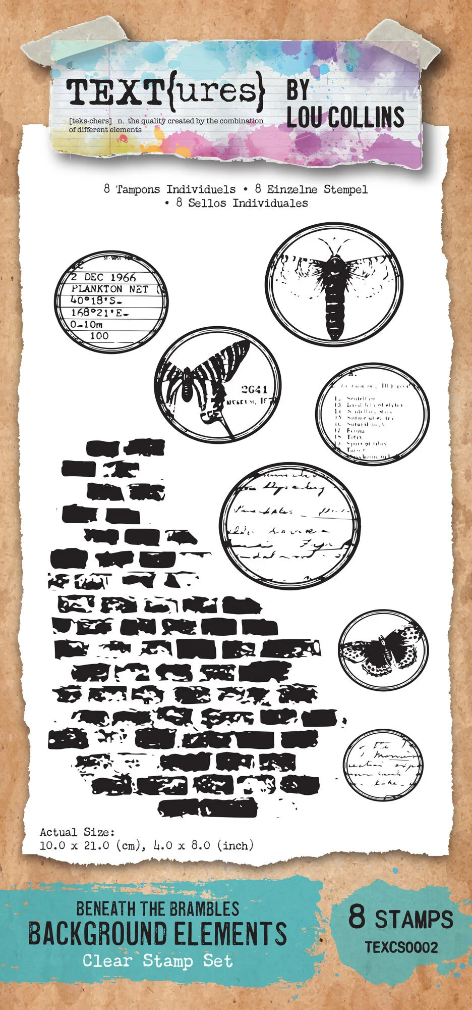 TEXT(ures) by Lou Collins - Clear stamp - Background Elements