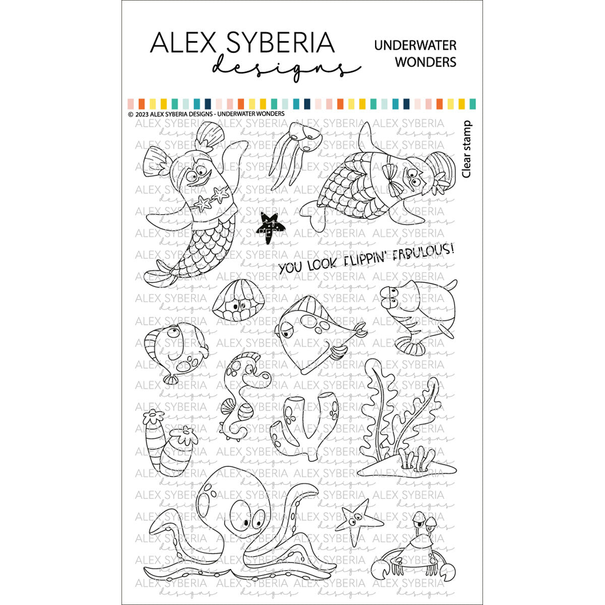 Alex Syberia Designs - Clear stamp set - Underwater Wonders - A6