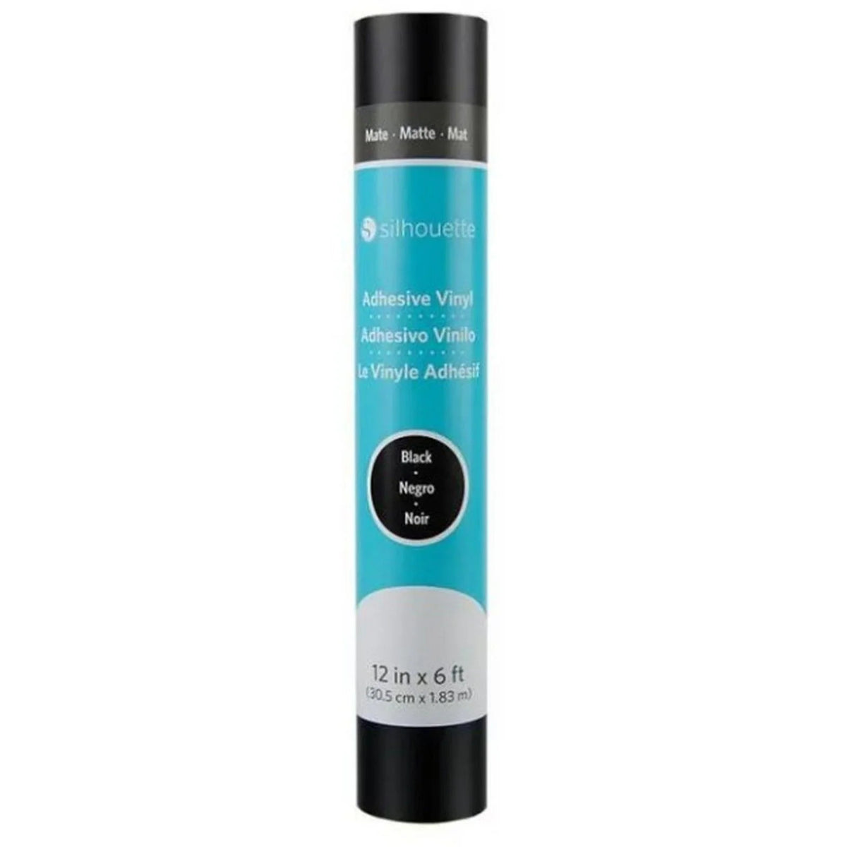 Silhouette America - Selvklebende Removable Matte Vinyl - Black 12"