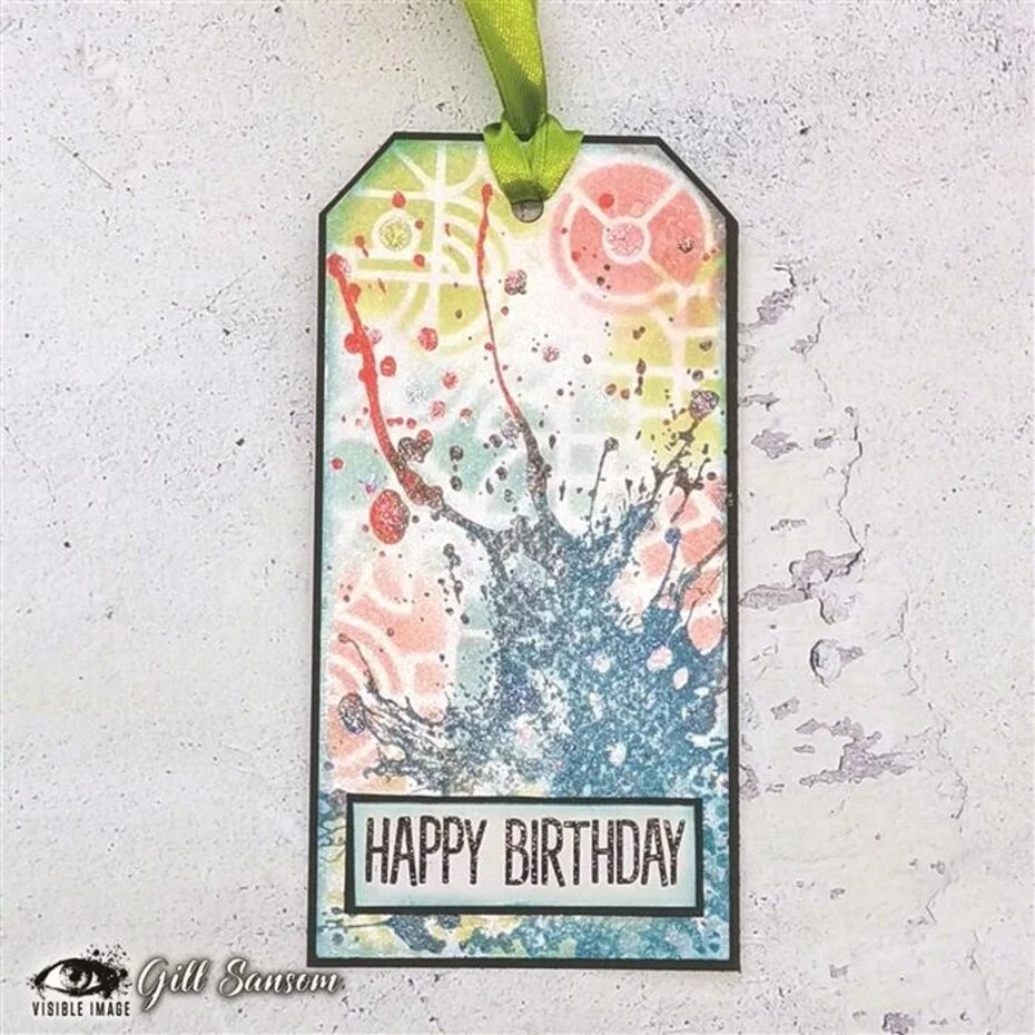 Visible Image - Tomorrow's Memories - 4x6 Inch Stamp - Fluid Background