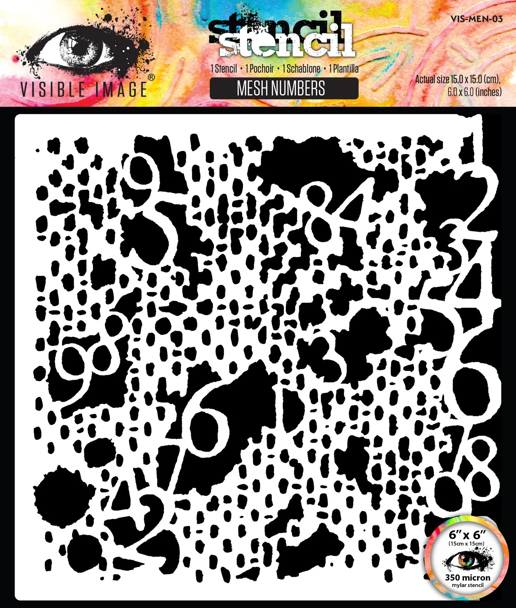 Visible Image - Tomorrow's Memories 6x6 Inch Stencil - Mesh Numbers