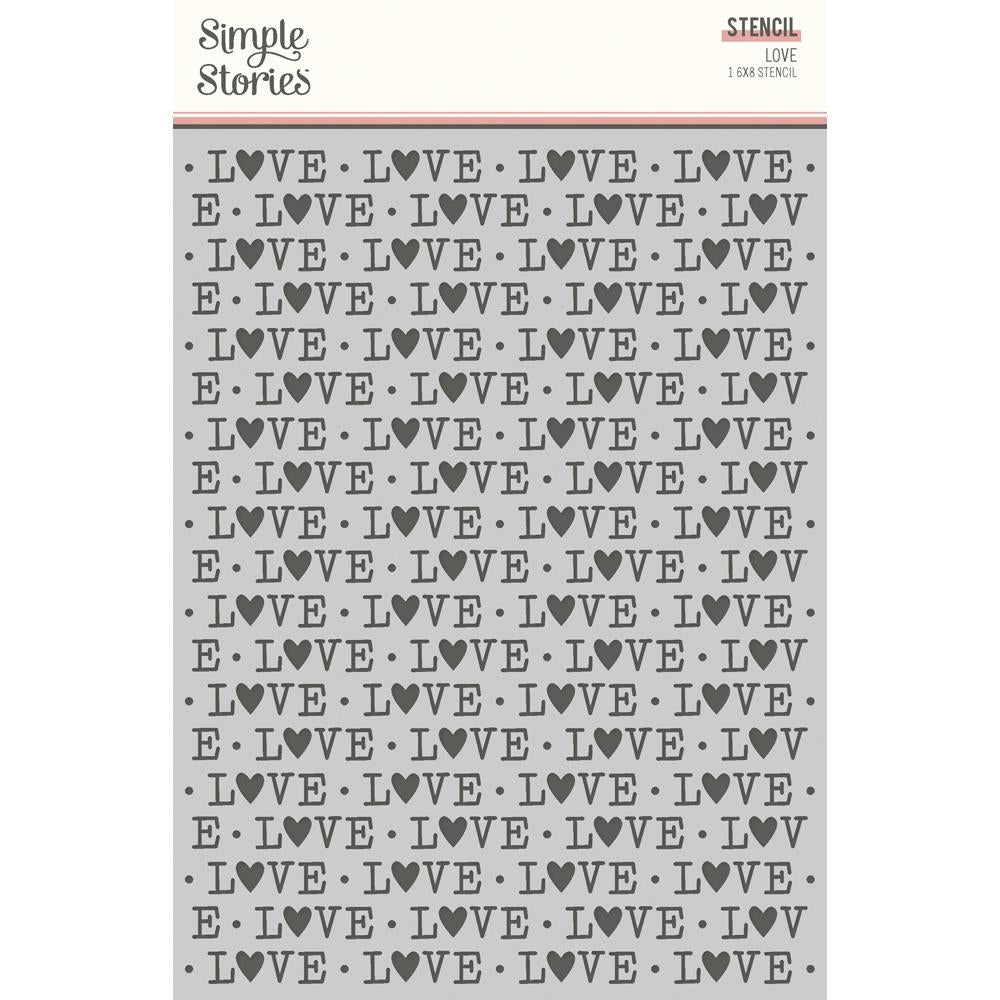 Simple Stories  - Love Story -  Stencil - Love