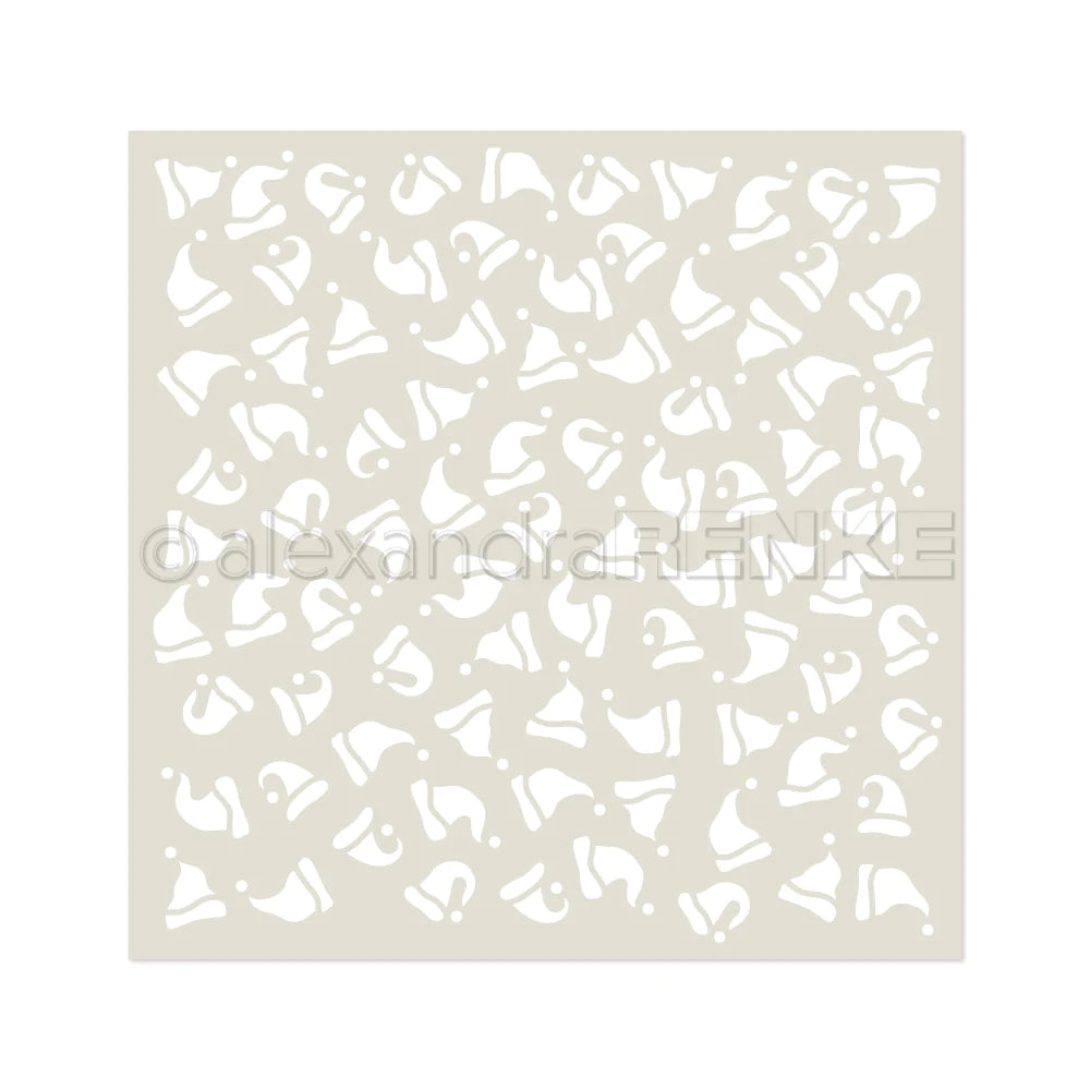 Alexandra Renke - Stencil - Santa hats