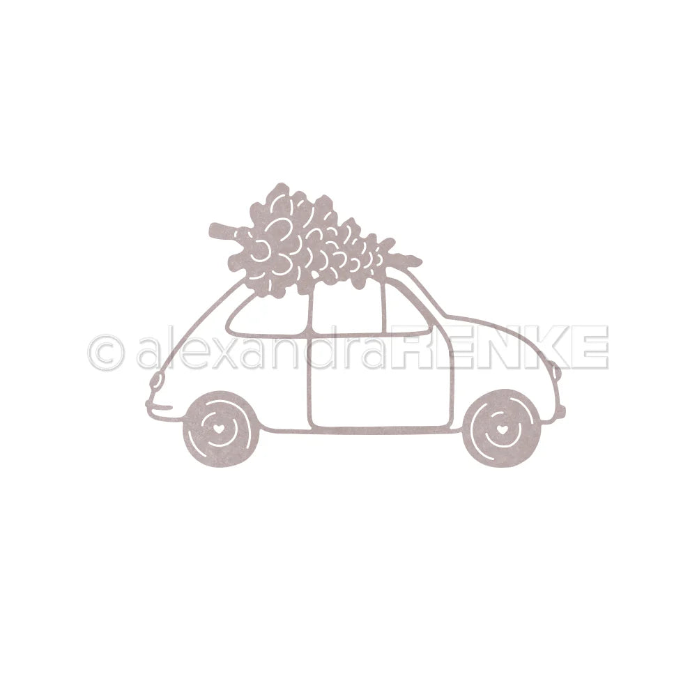 Alexandra Renke - Dies - Outline car with fir tree