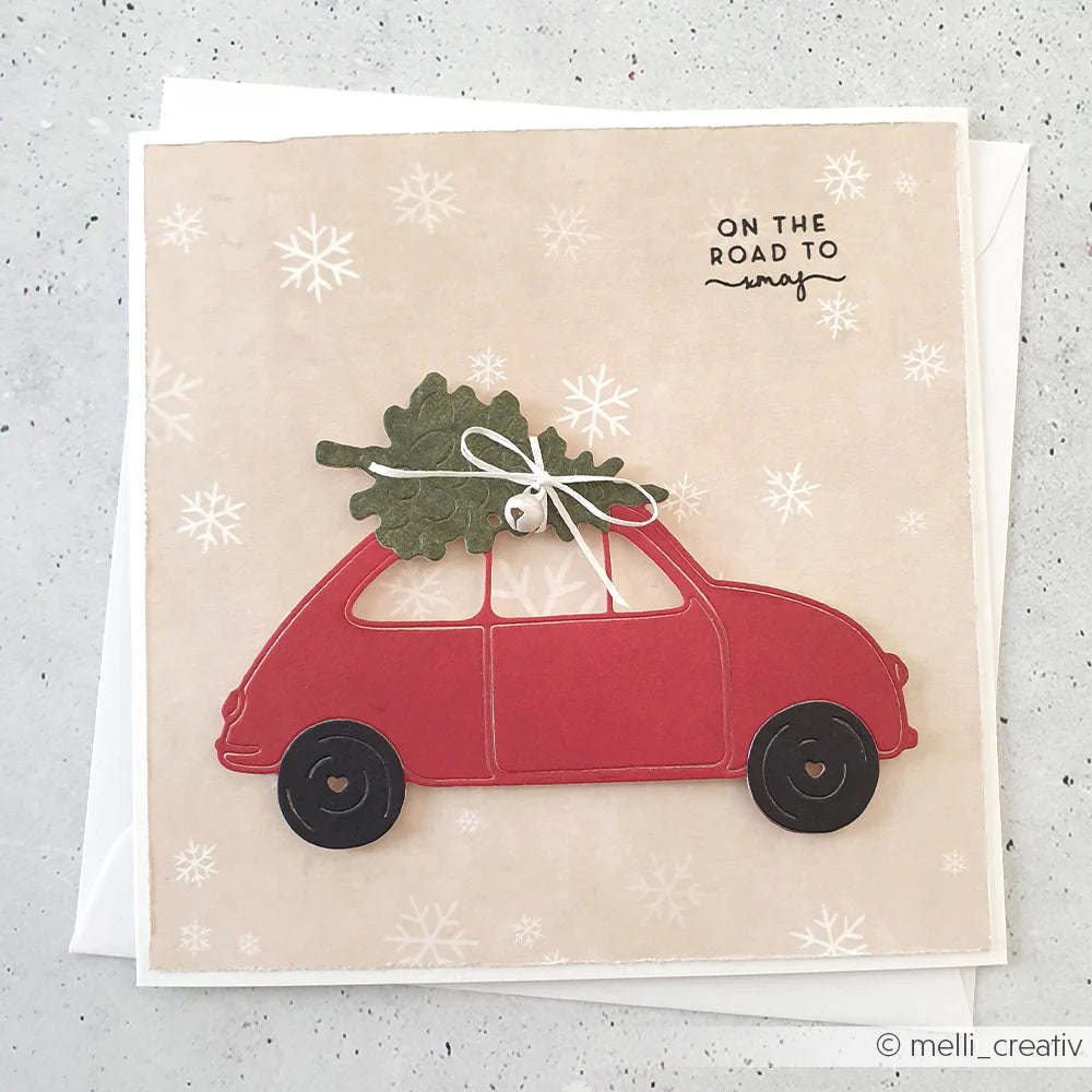 Alexandra Renke - Dies - Outline car with fir tree