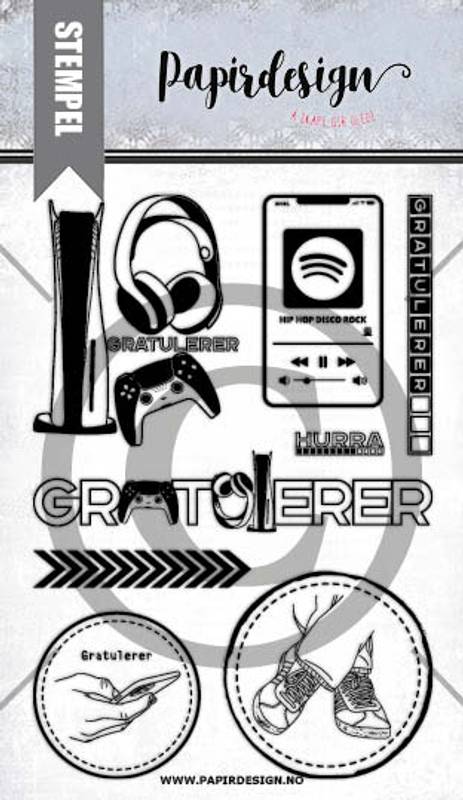 Papirdesign - Clear stamp - Digitalt