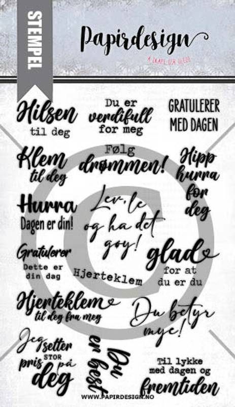 PD01279 Hjerteklem papirdesign stempel