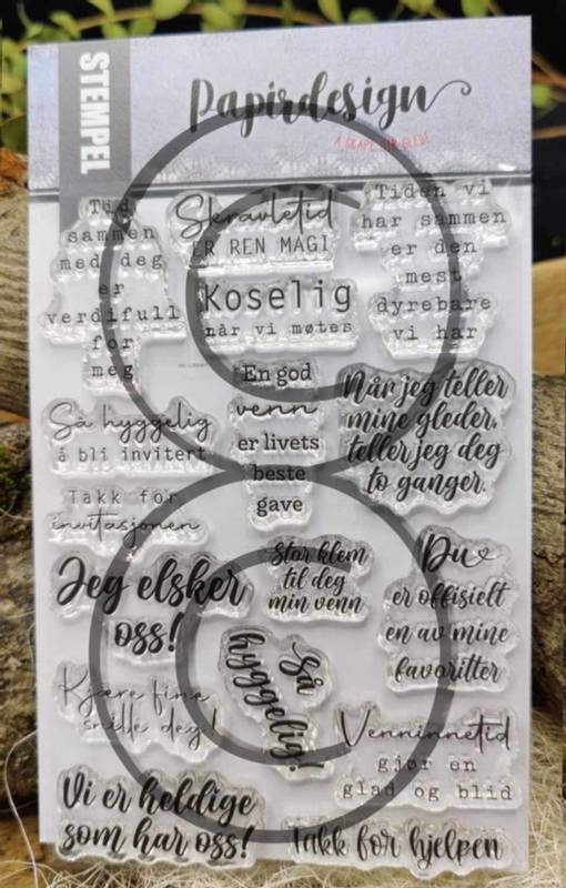 Papirdesign - Clear stamp - Skravletid