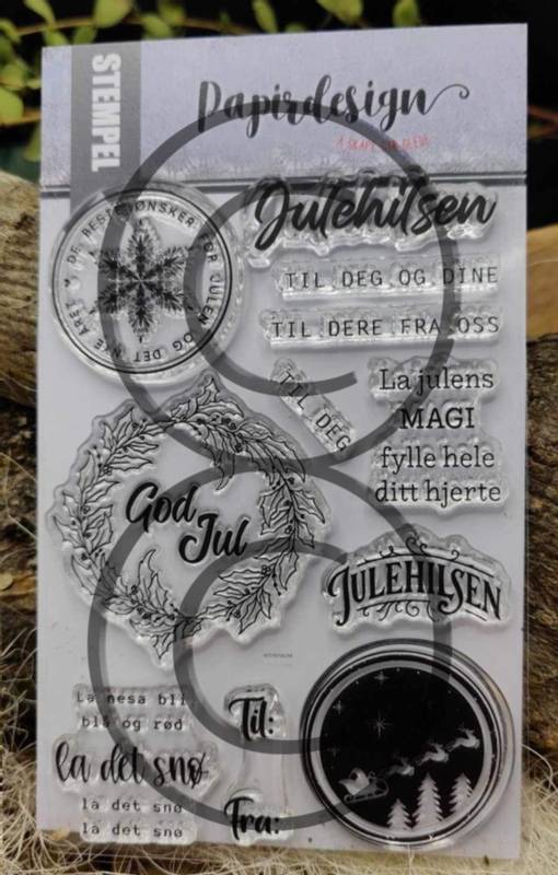 Papirdesign - Clear stamp - La nesa bli blå og rød