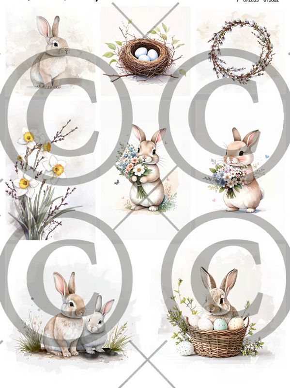 Papirdesign - Motivark - Påskeklipp (Forhåndssalg - På lager i løpet av uke 9)