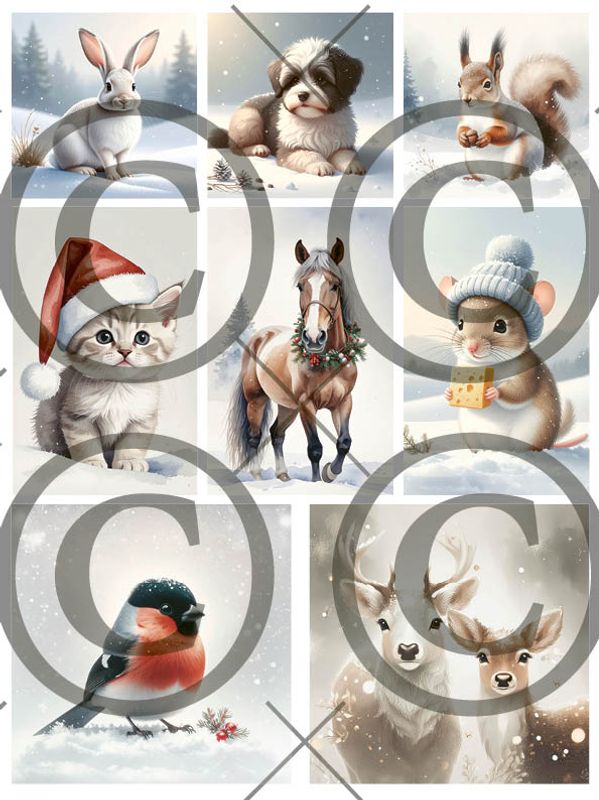 Papirdesign - Motivark - Juledyr