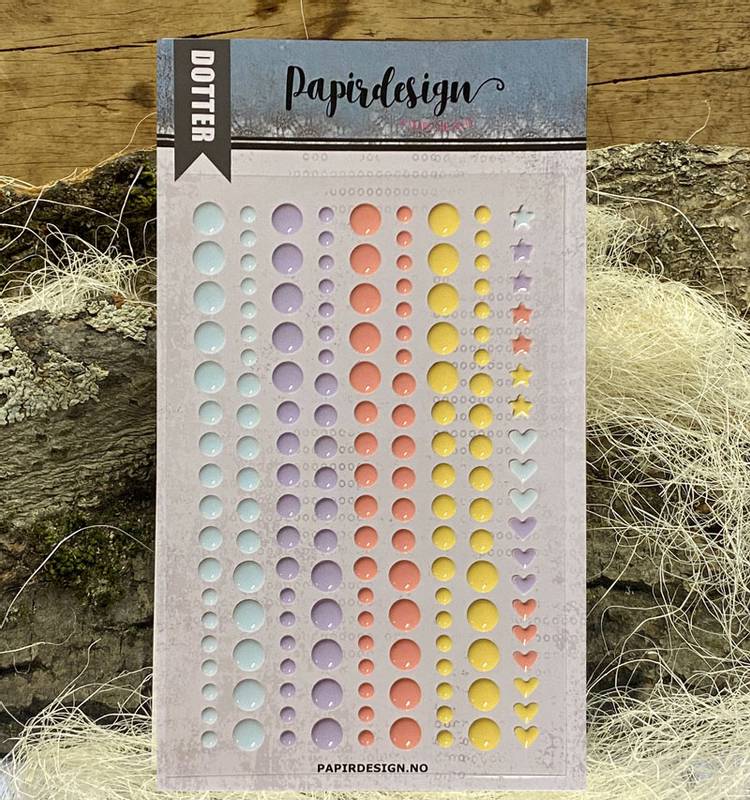 Papirdesign -  Dotter  - Lyse farger