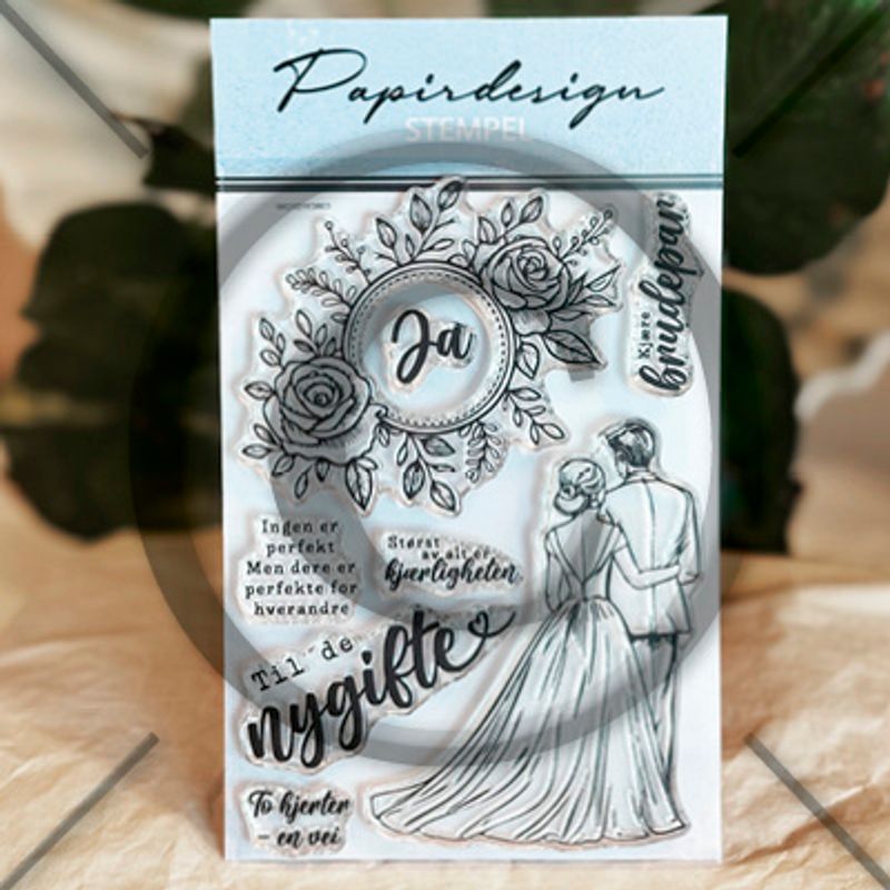 Papirdesign - Clear stamps - Til de nygifte (Forhåndssalg - Kommer på lager 08.06.26)