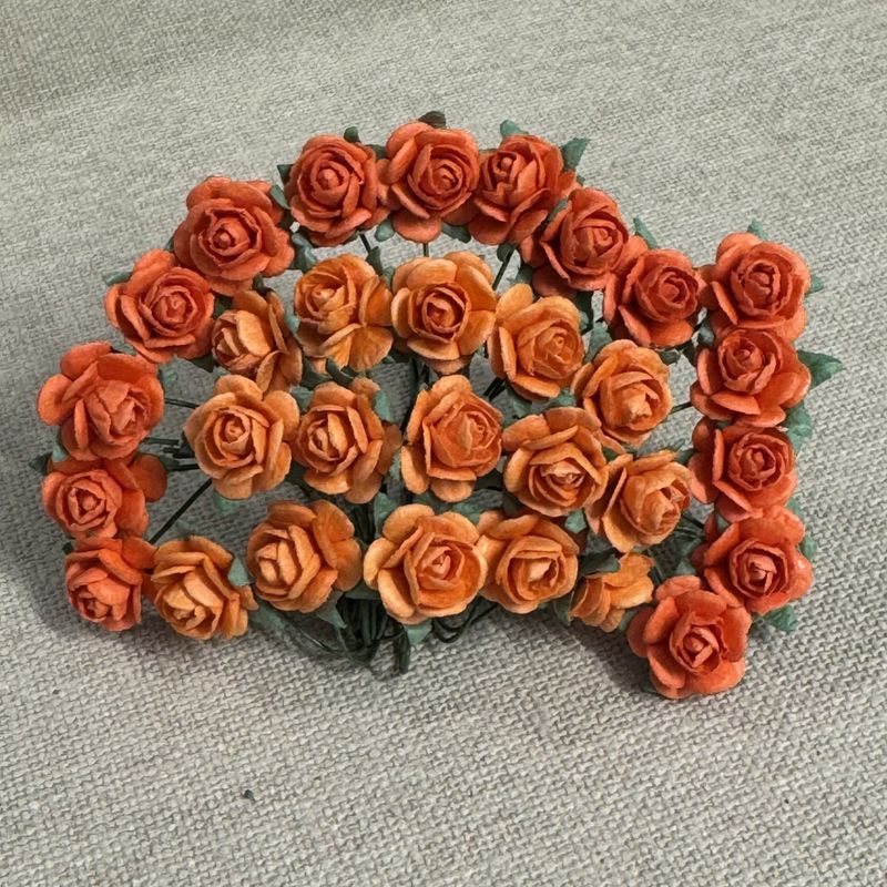 Papirdesign - Roser - Orange 1,2cm